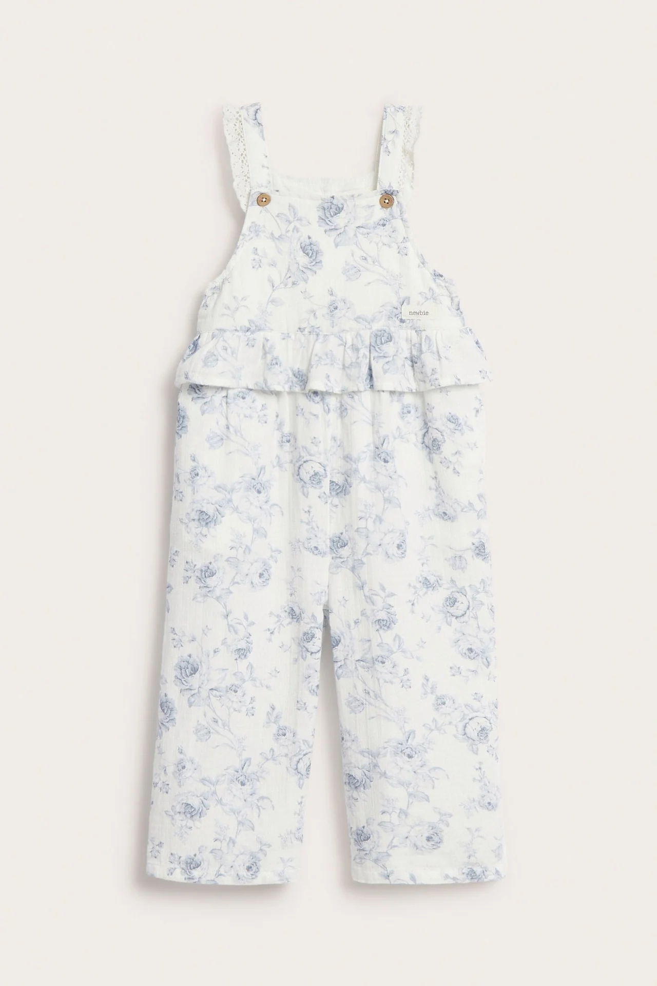 Kids floral jumpsuit with frill