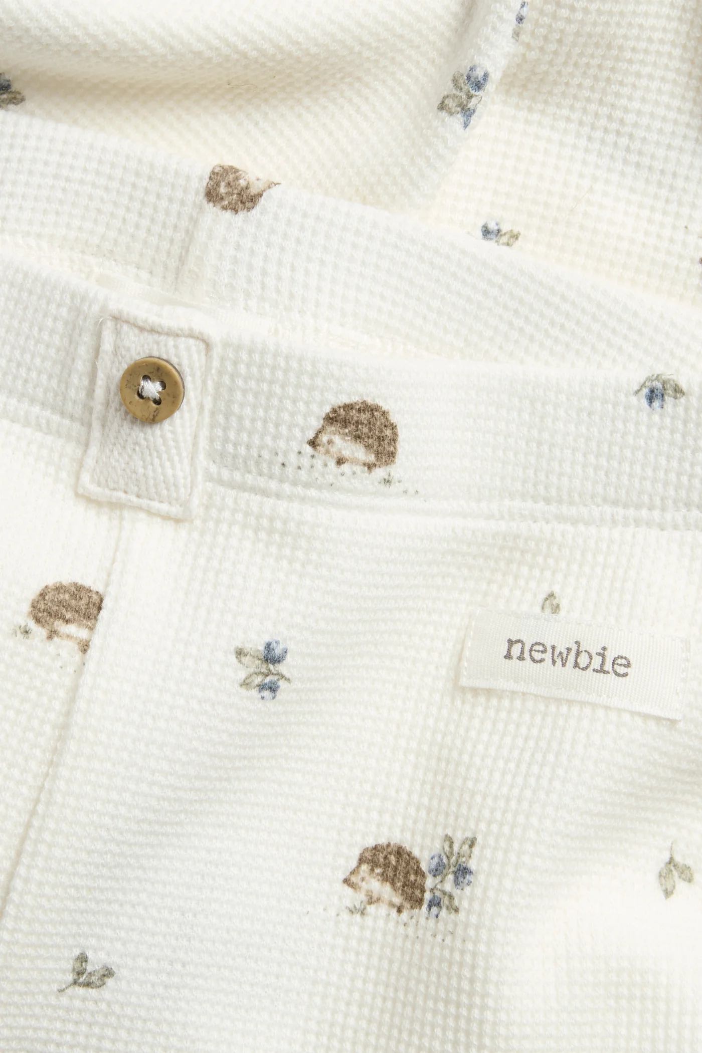 Baby white hedgehog-patterned leggings - Image 2
