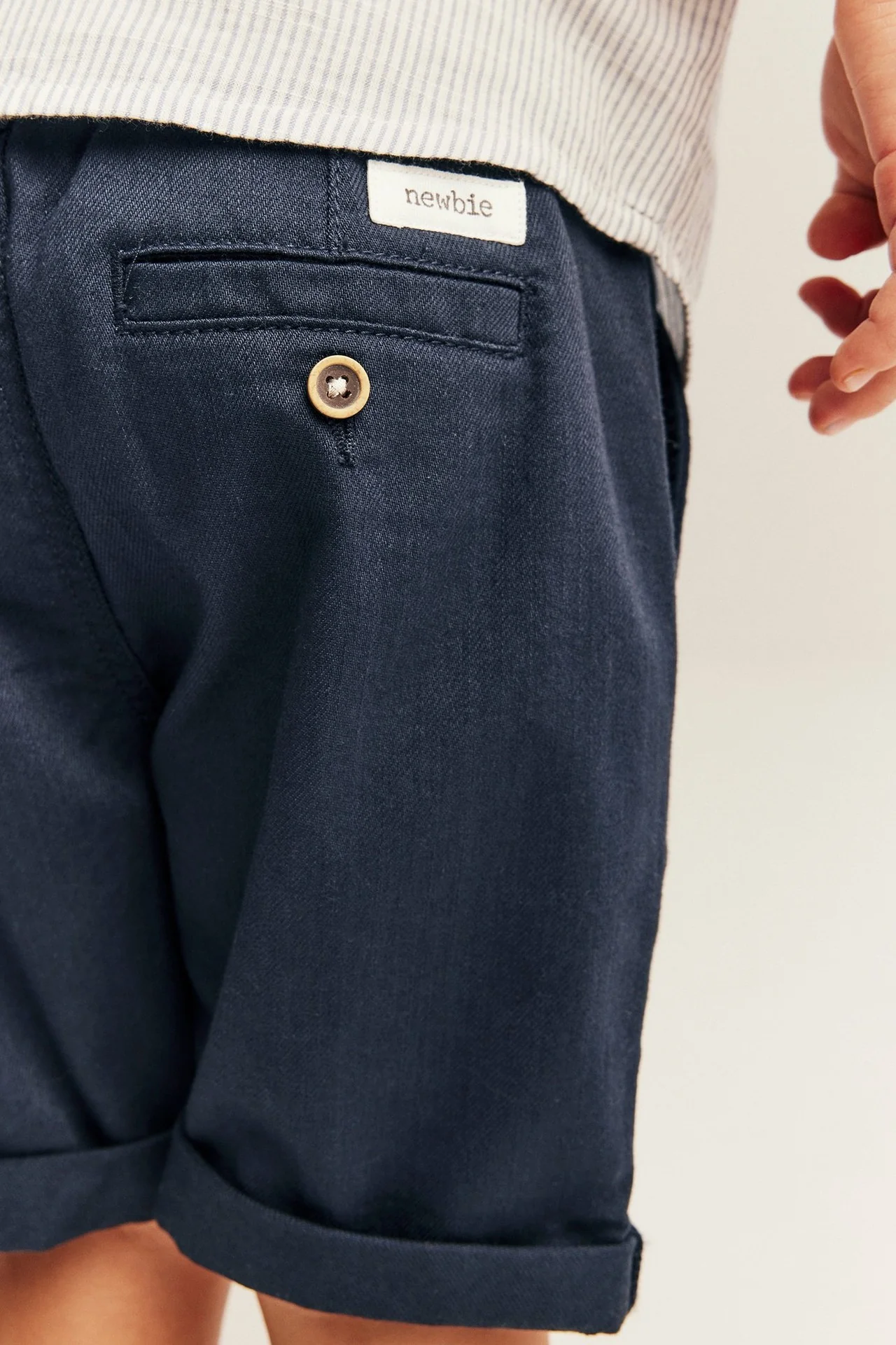 Kids blue shorts with pockets - Image 5