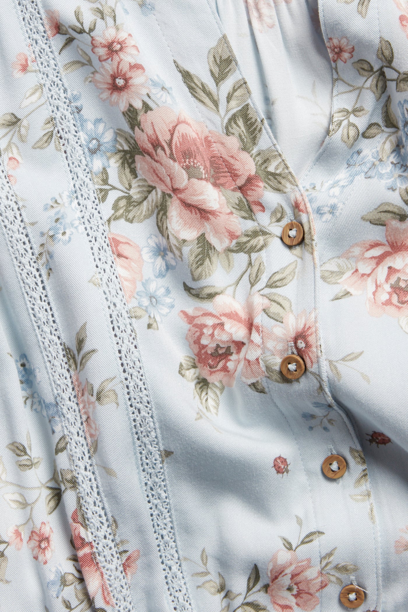 Women's blue floral viscose dress - Image 2
