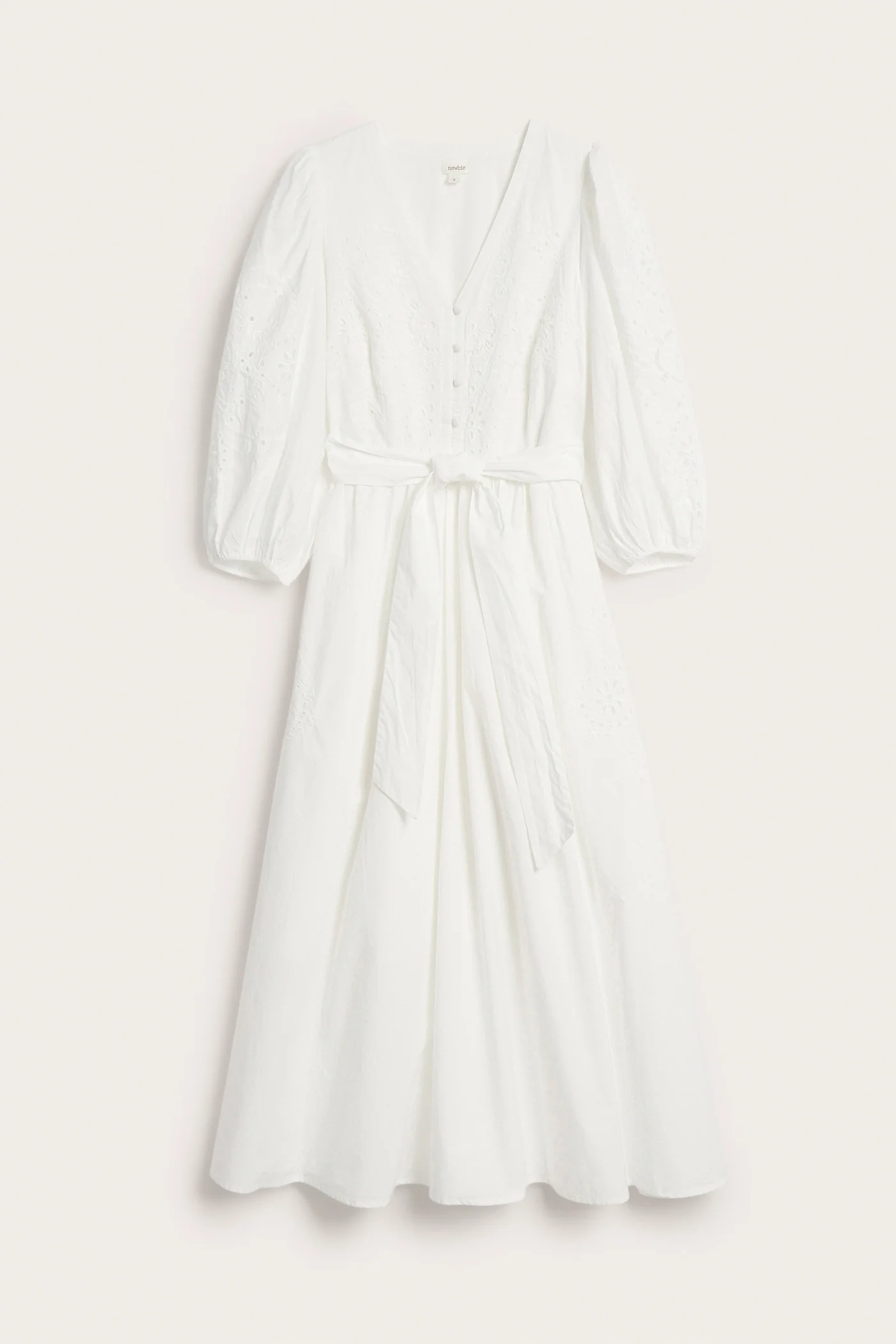 Women’s white embroidered dress - Image 2