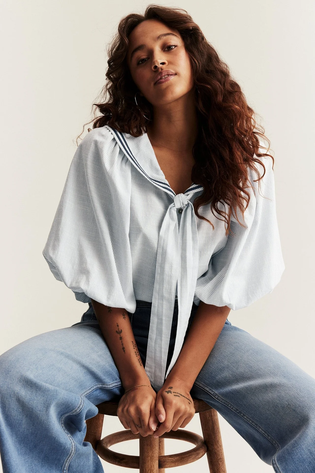 Women's blouse with sailor collar - Image 4