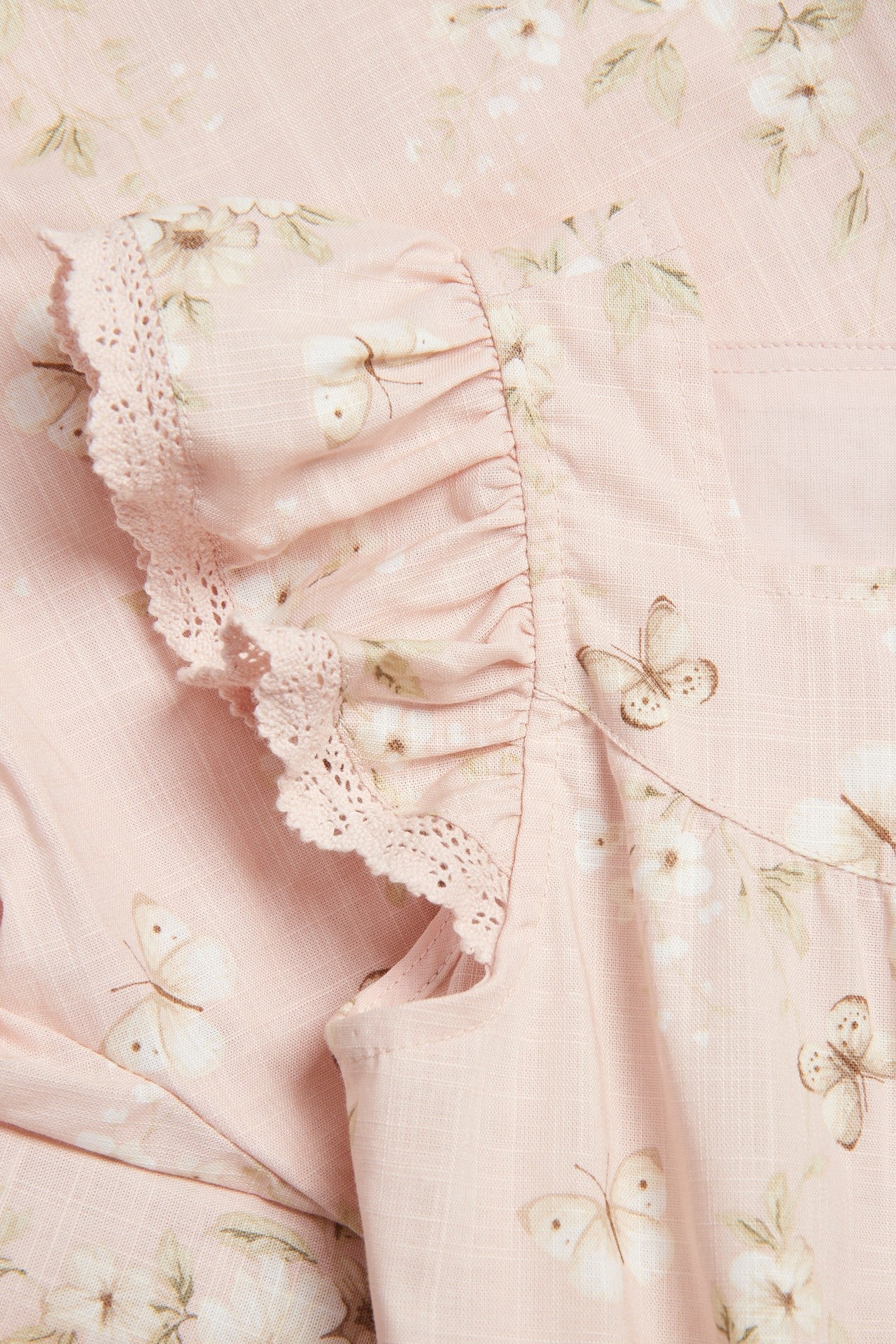 Kids floral jumpsuit with frill - Image 2
