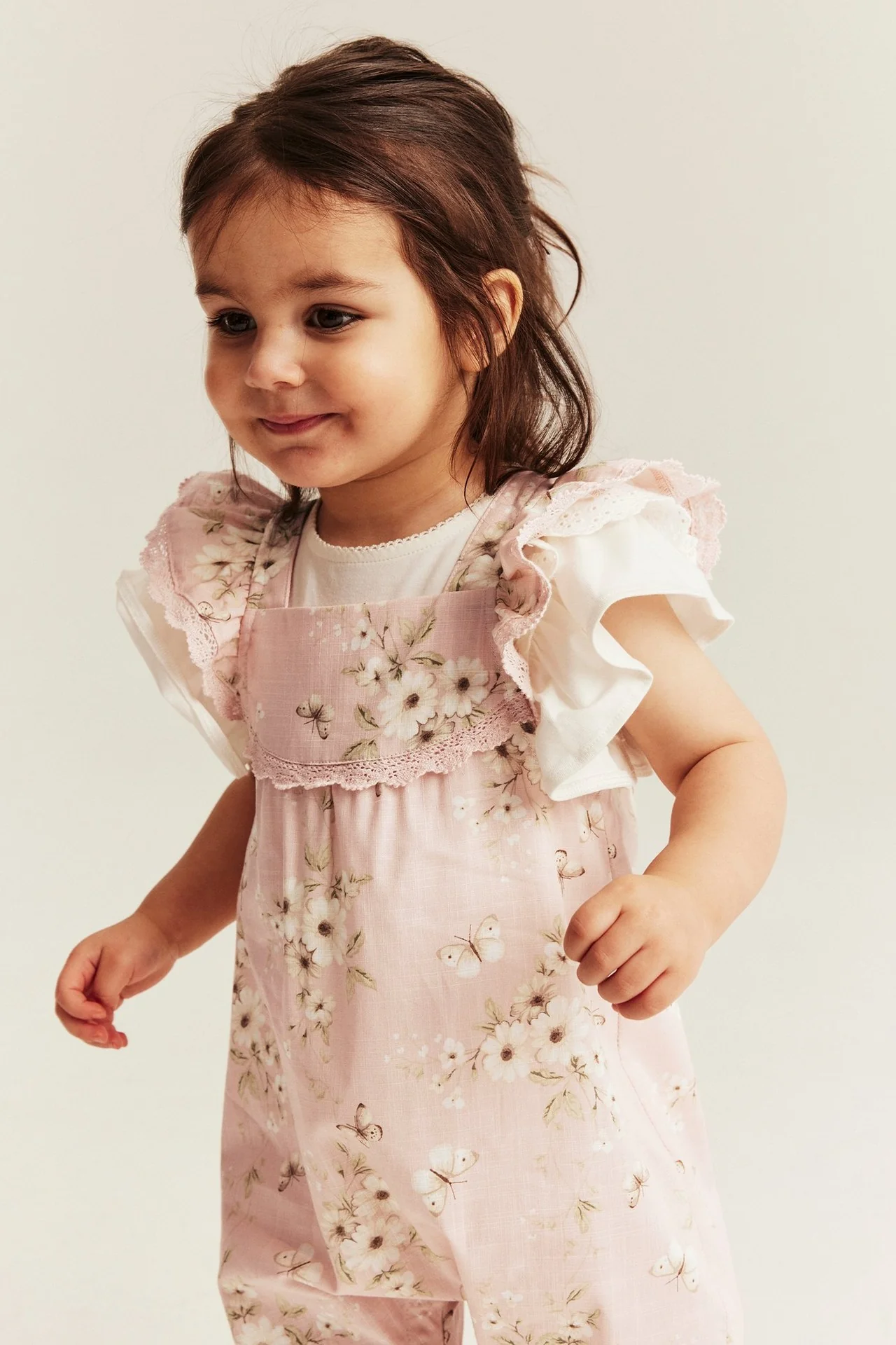 Baby butterfly floral jumpsuit - Image 3