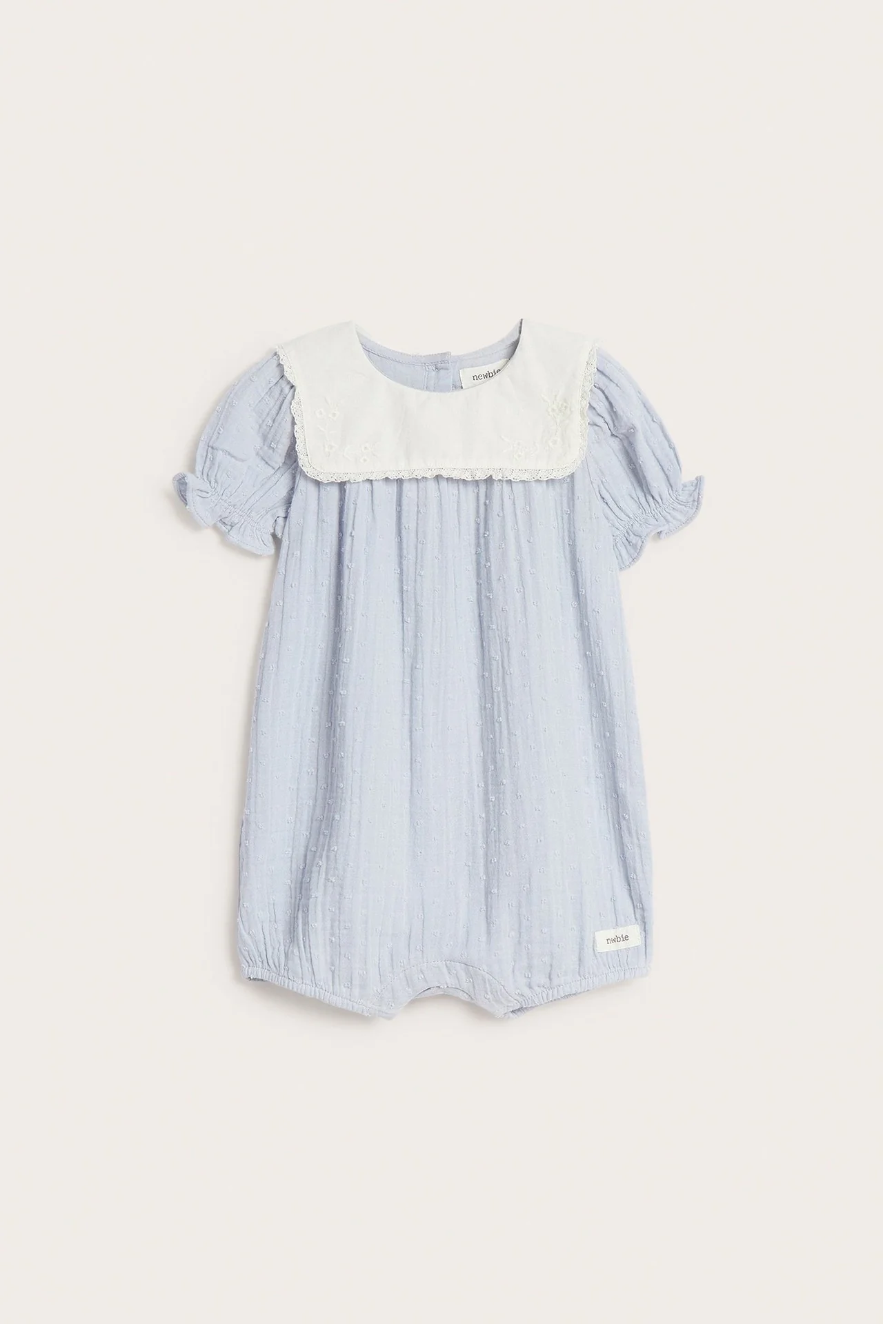 Baby playsuit with sailor collar