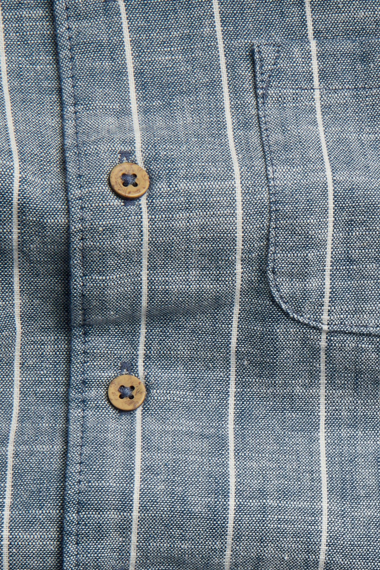 Kids blue striped woven shirt - Image 2