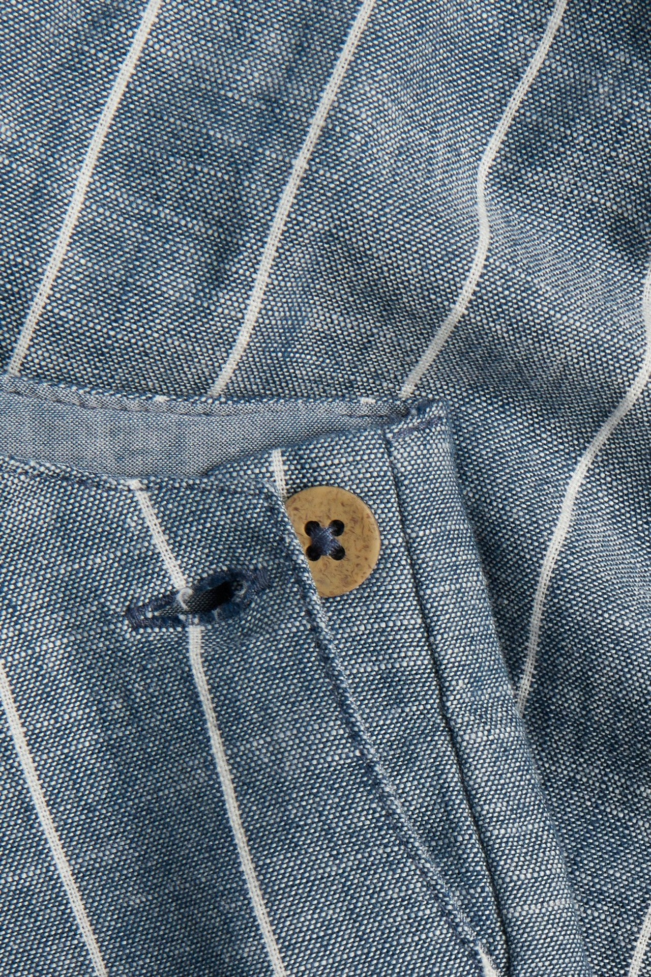 Baby blue striped woven dungarees - Image 3