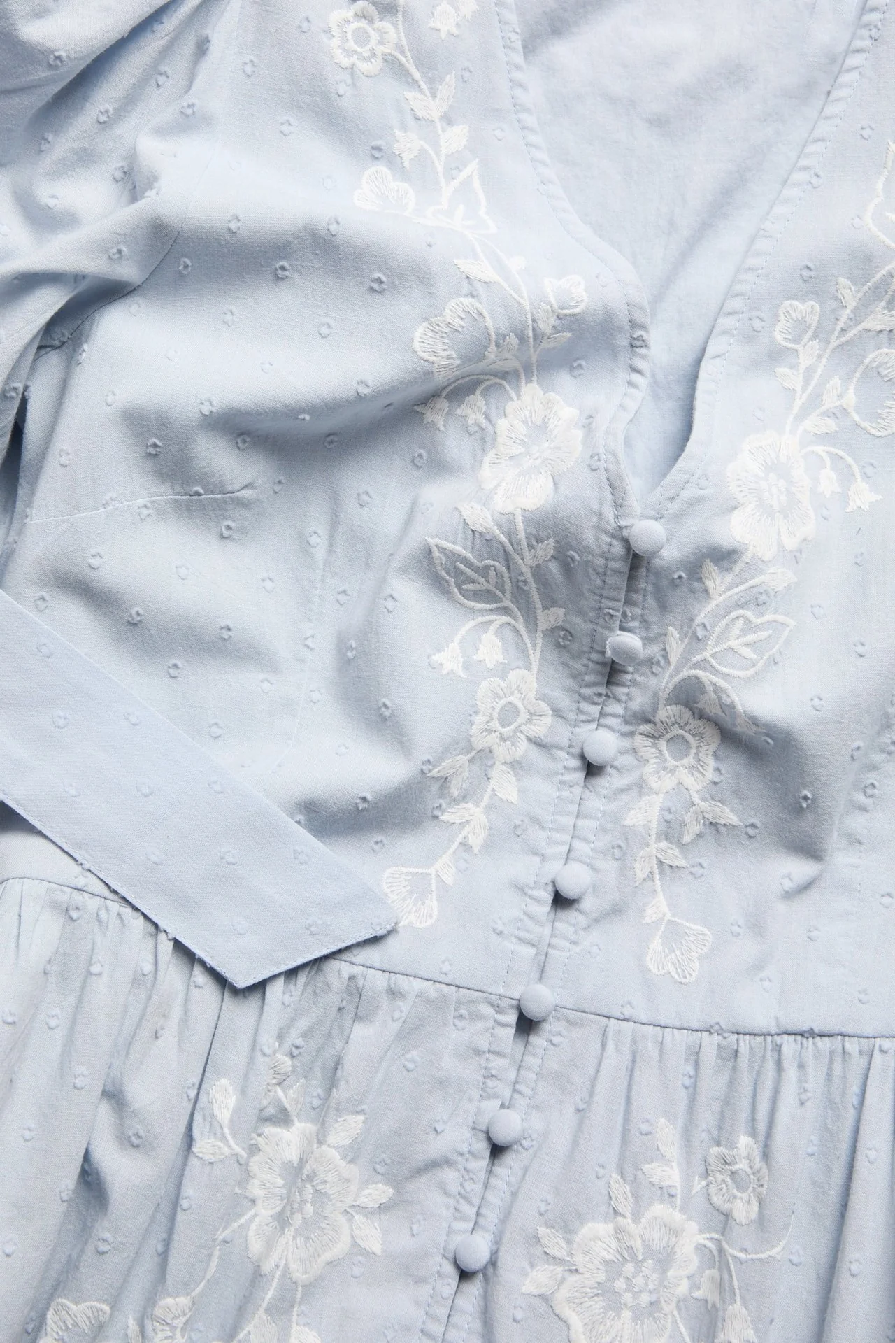 Women's blue embroidered dress - Image 2