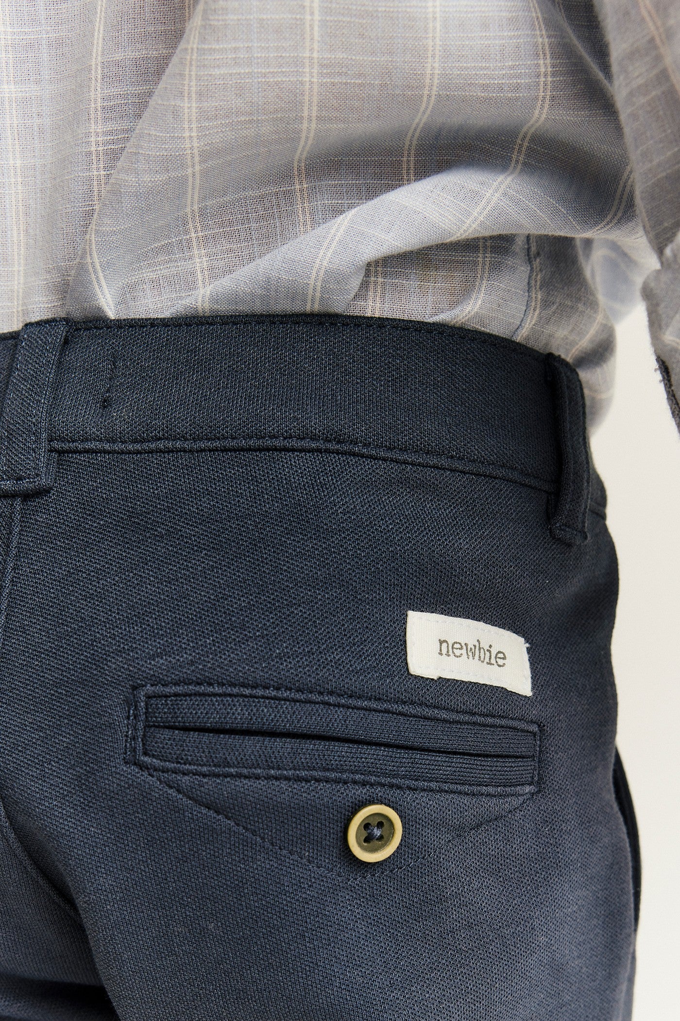 Kids blue trousers with button fastening - Image 6