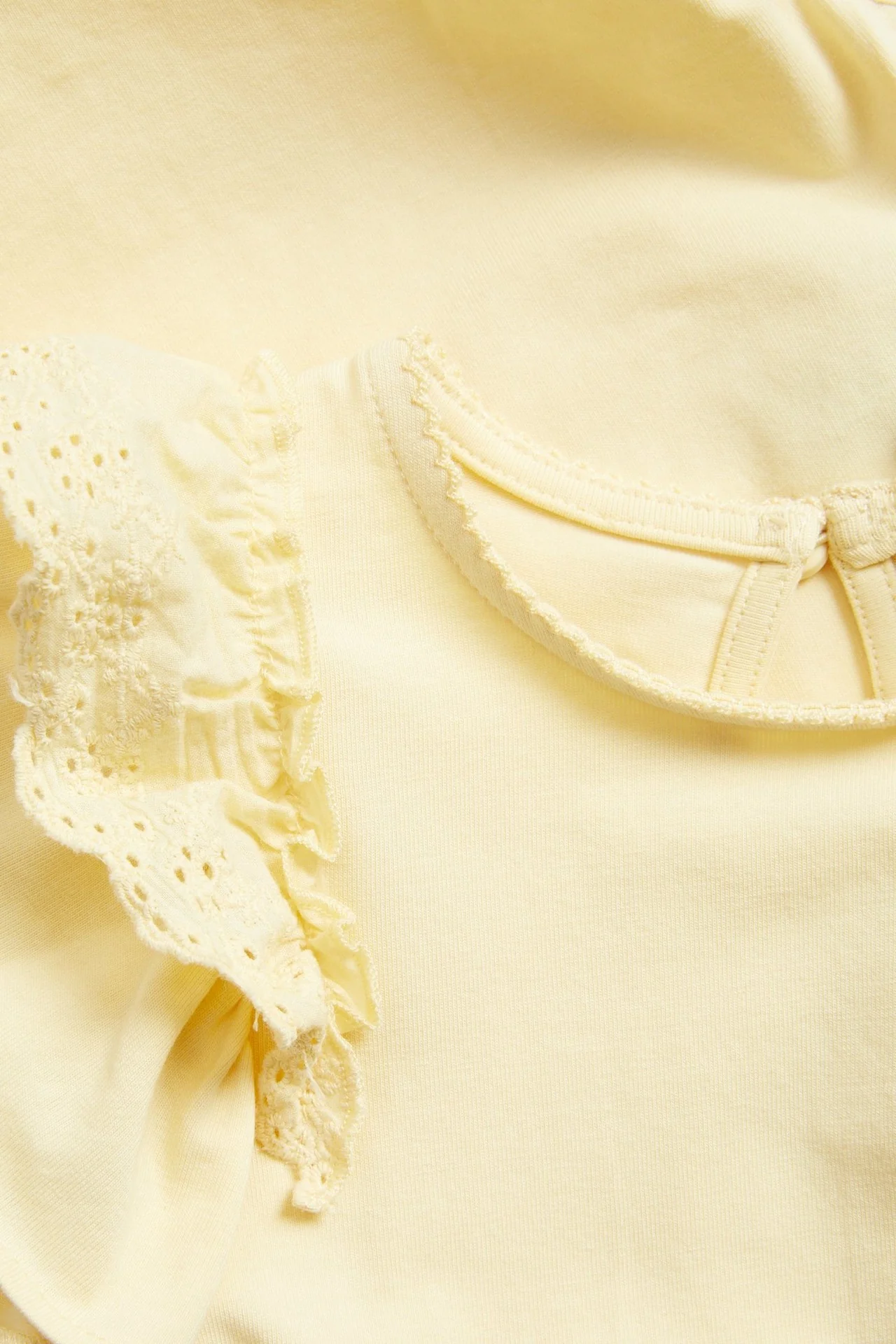 Baby yellow bodysuit with frills - Image 3
