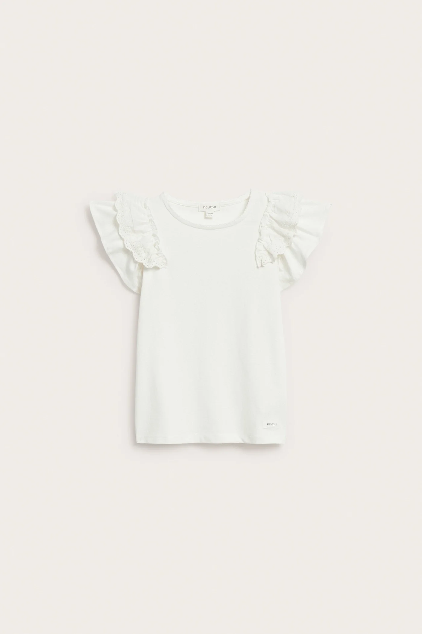 Kids white top with lace ruffle