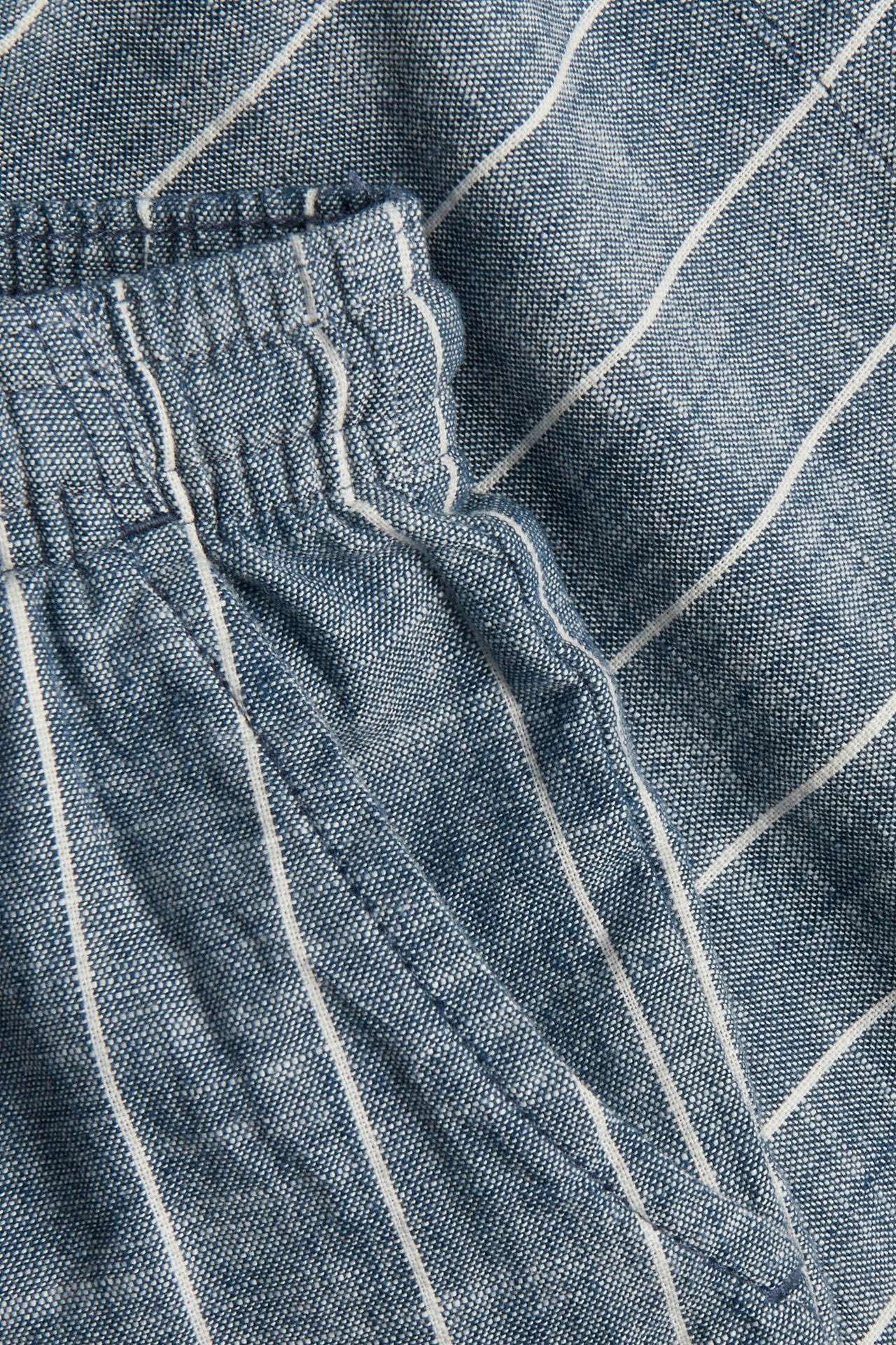 Kids blue striped woven shorts - Image 4