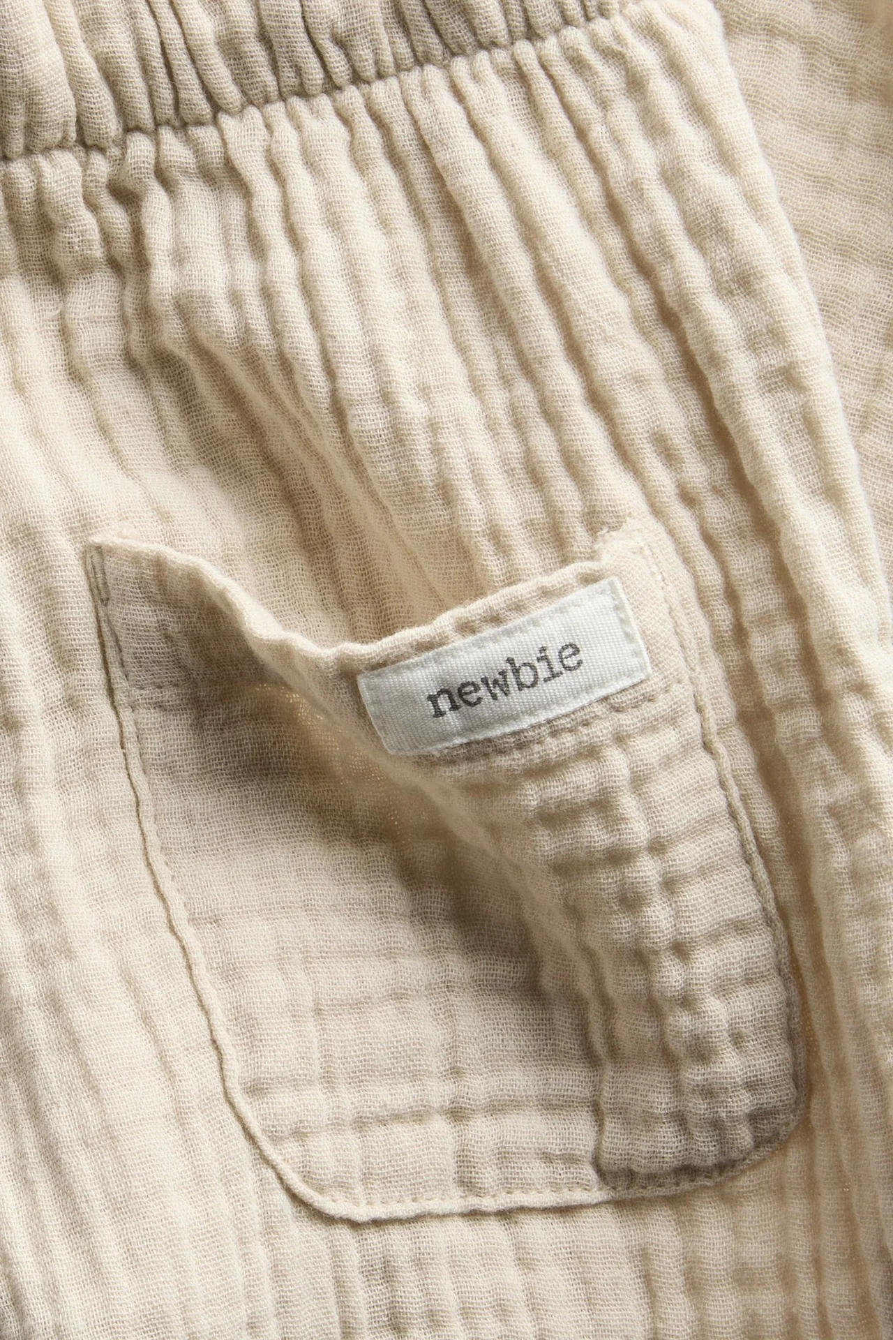 Baby beige woven muslin pants - Image 3