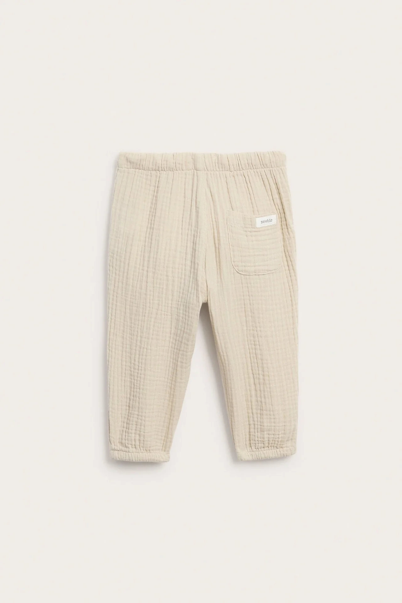Baby beige woven muslin pants - Image 4