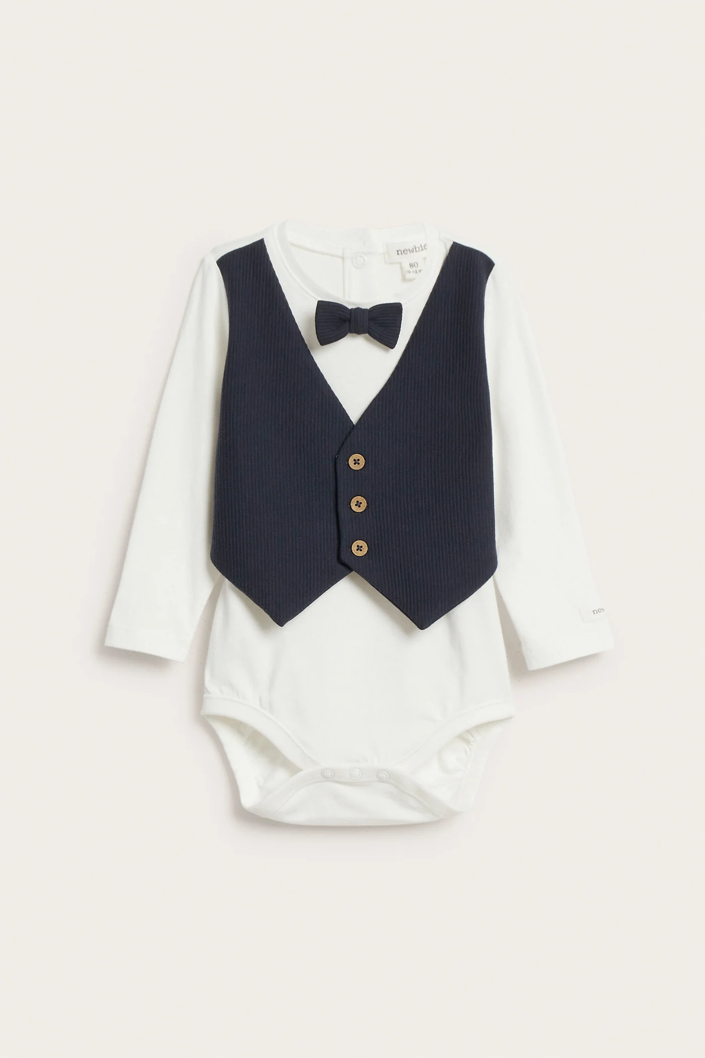 Baby blue tie bodysuit with waistcoat - Image 2