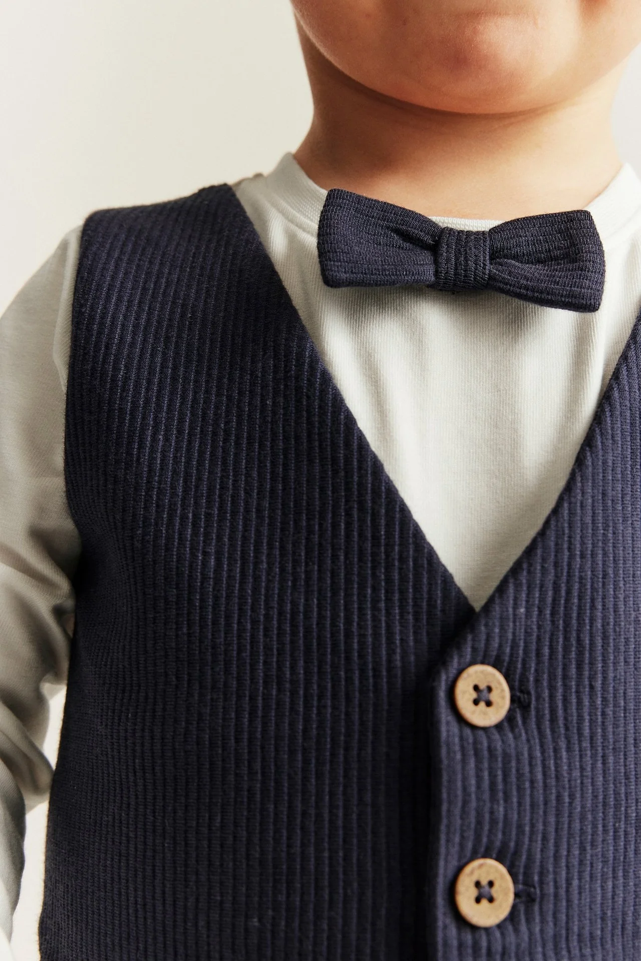 Baby blue tie bodysuit with waistcoat - Image 4