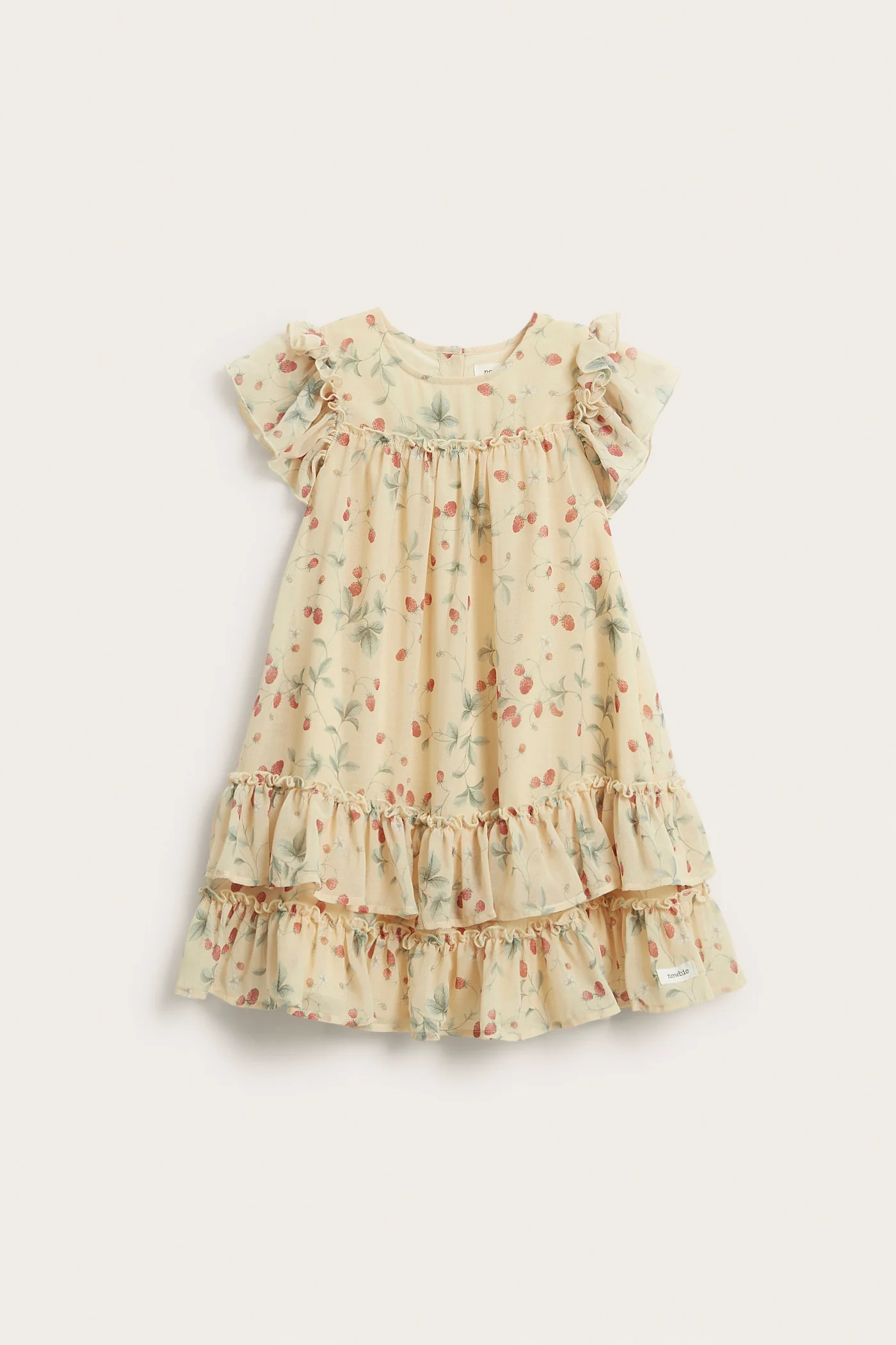 Kids wild strawberry chiffon dress - Image 2