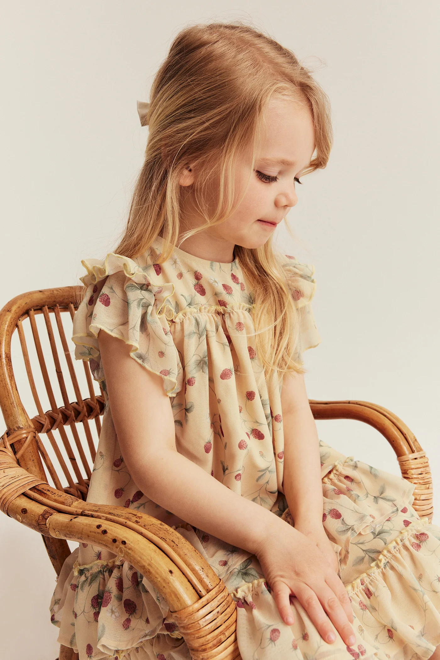 Kids wild strawberry chiffon dress - Image 3