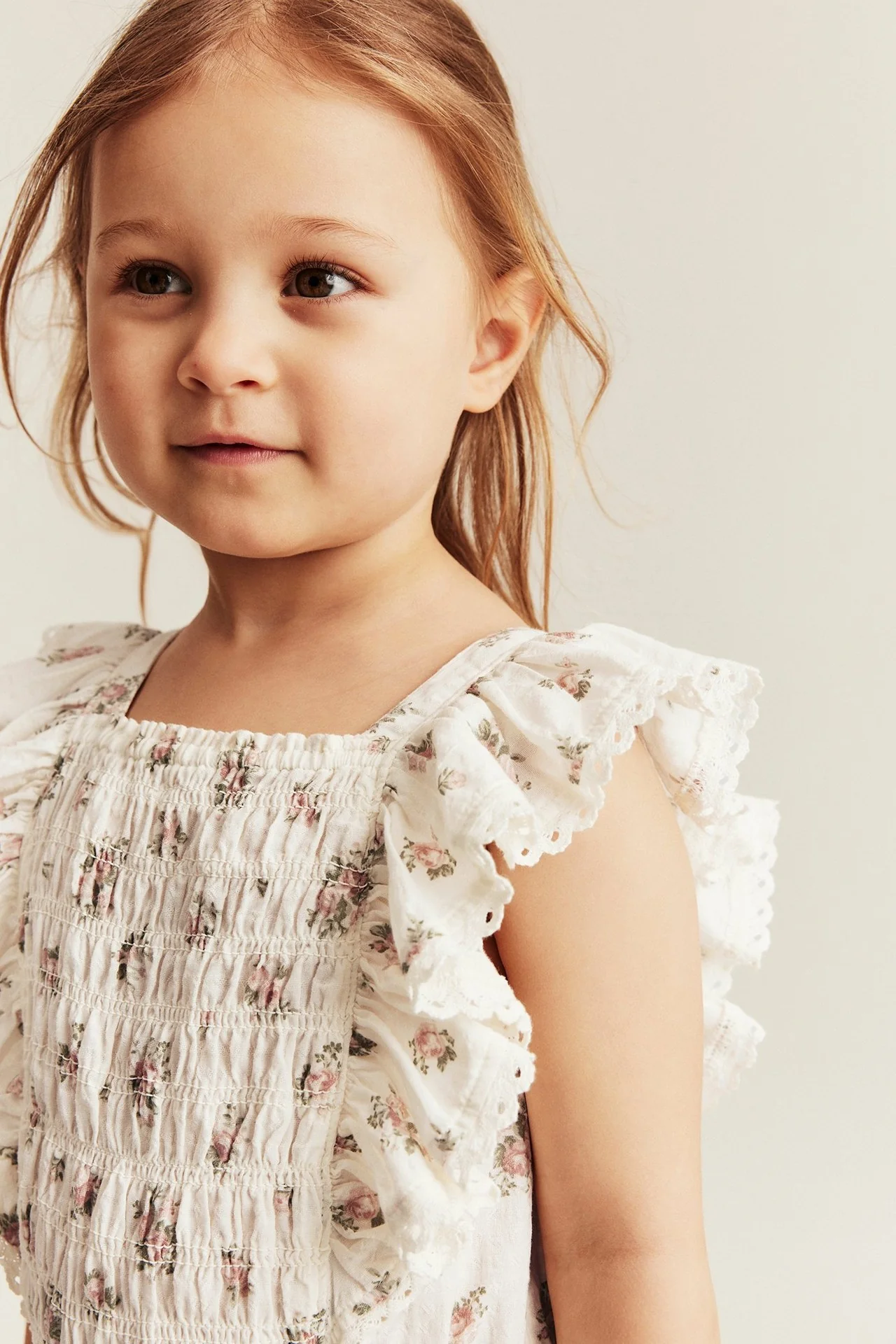 Kids floral jumpsuit with frills - Image 4