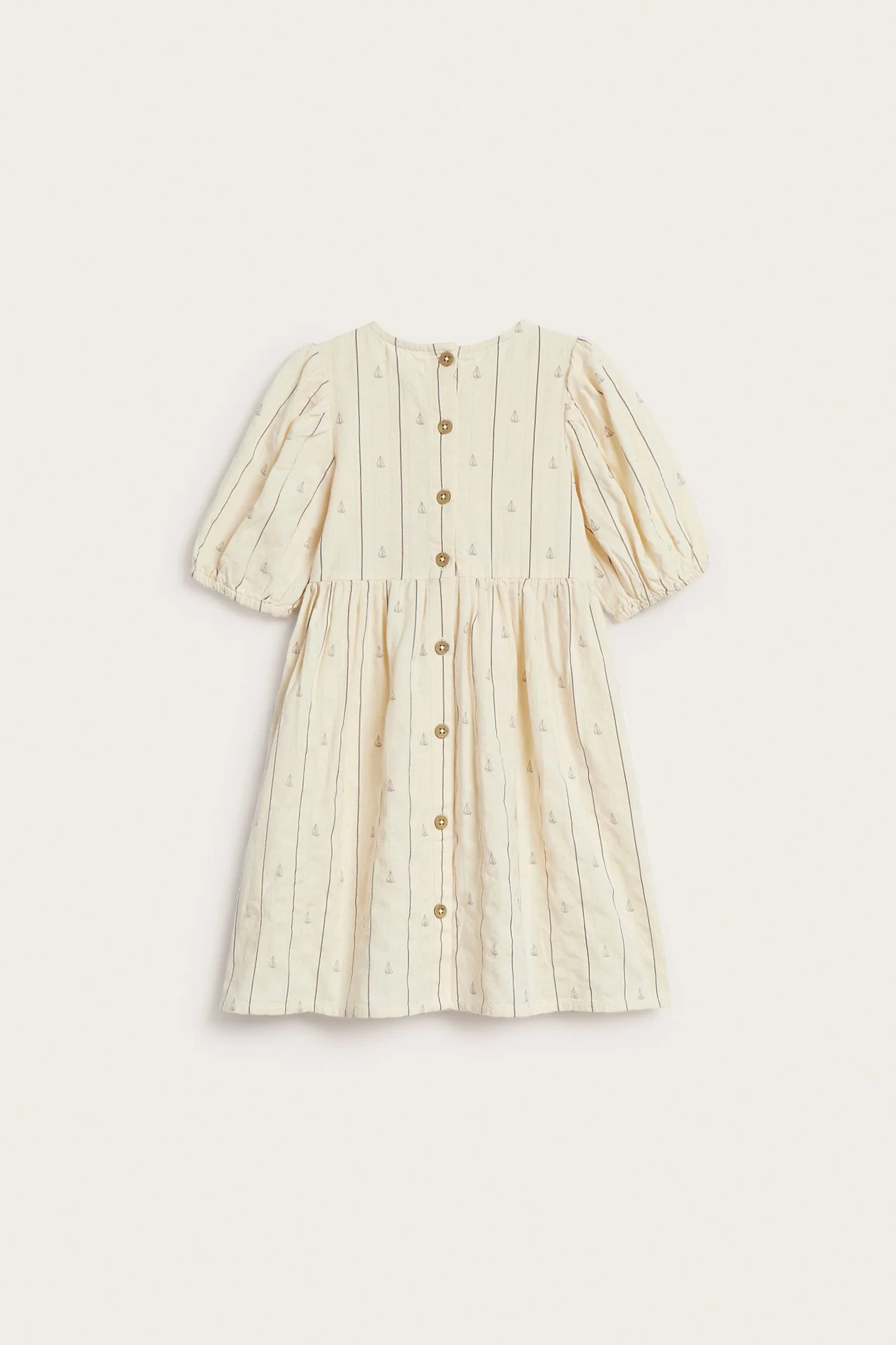 Kids cream dress with sailboats - Image 2