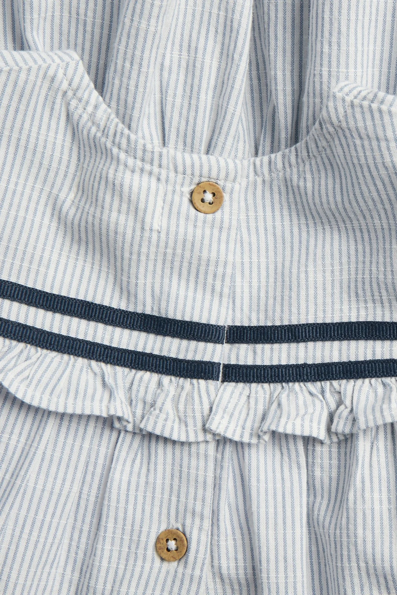 Kids striped dress with puff sleeves - Image 6