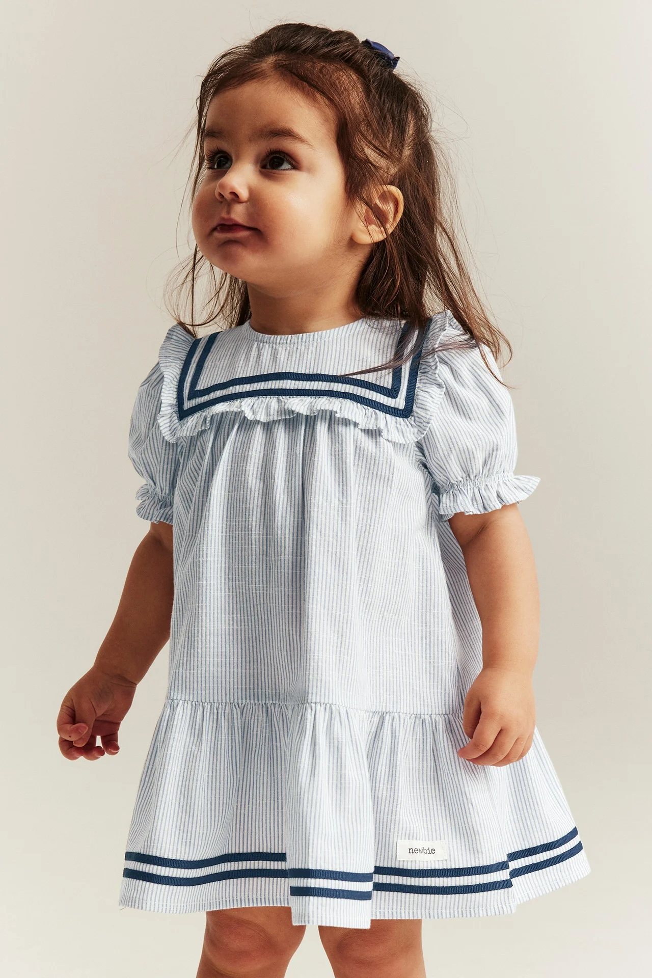 Baby short-sleeve striped dress - Image 4