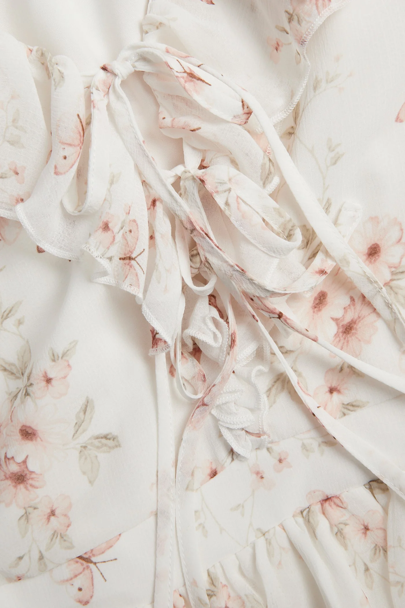 Women’s white floral chiffon dress - Image 7