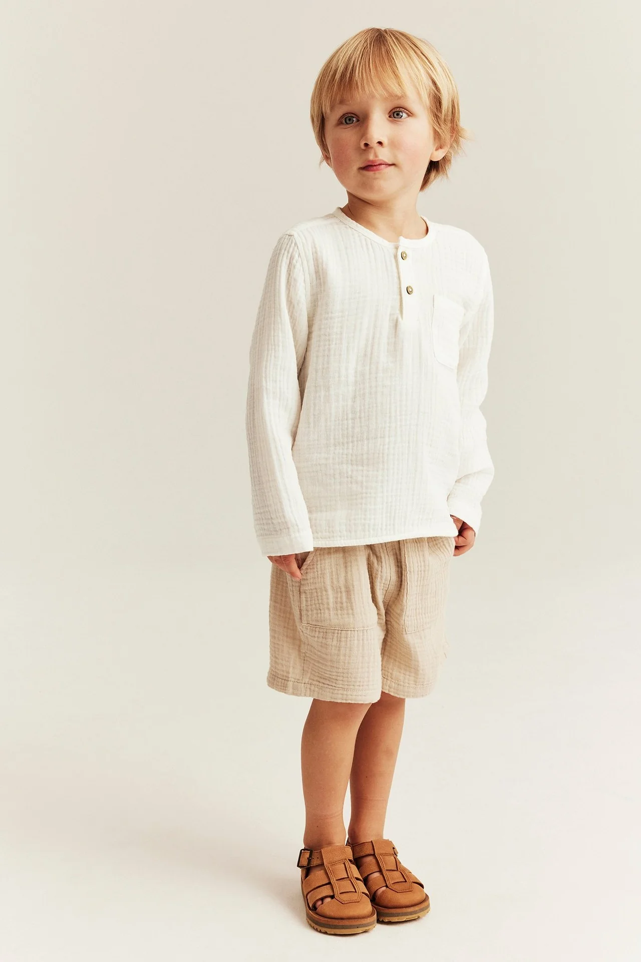 Kids long sleeve muslin top - Image 3