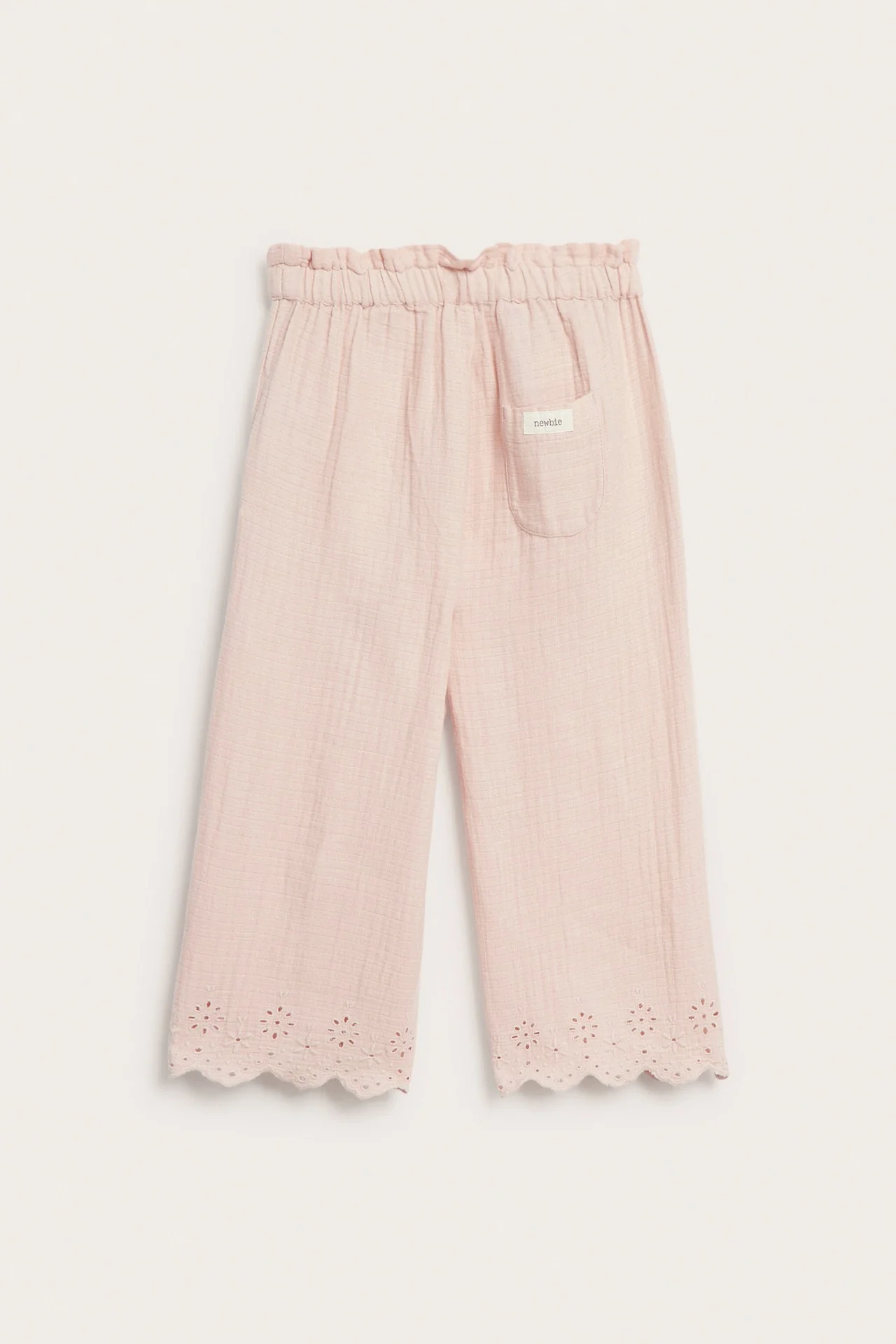 Kids pink trousers with embroidery - Image 5
