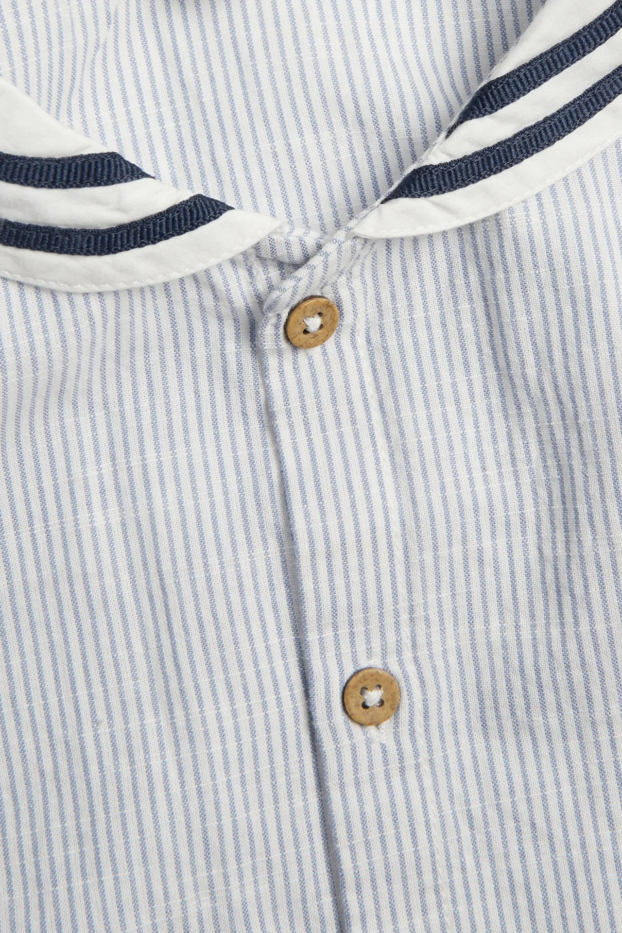 Kids blue shirt with sailor collar - Image 4