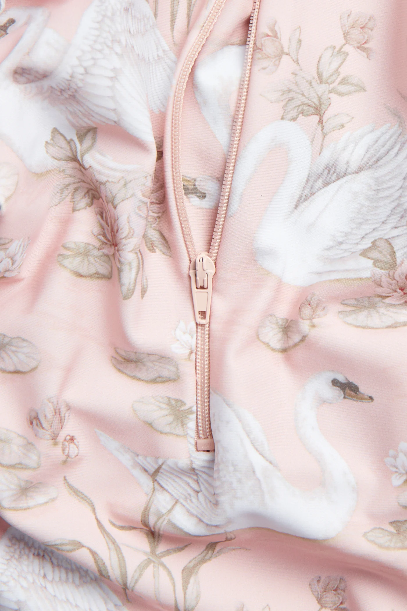Baby & kids' pink swan UV suit with frills - Image 3