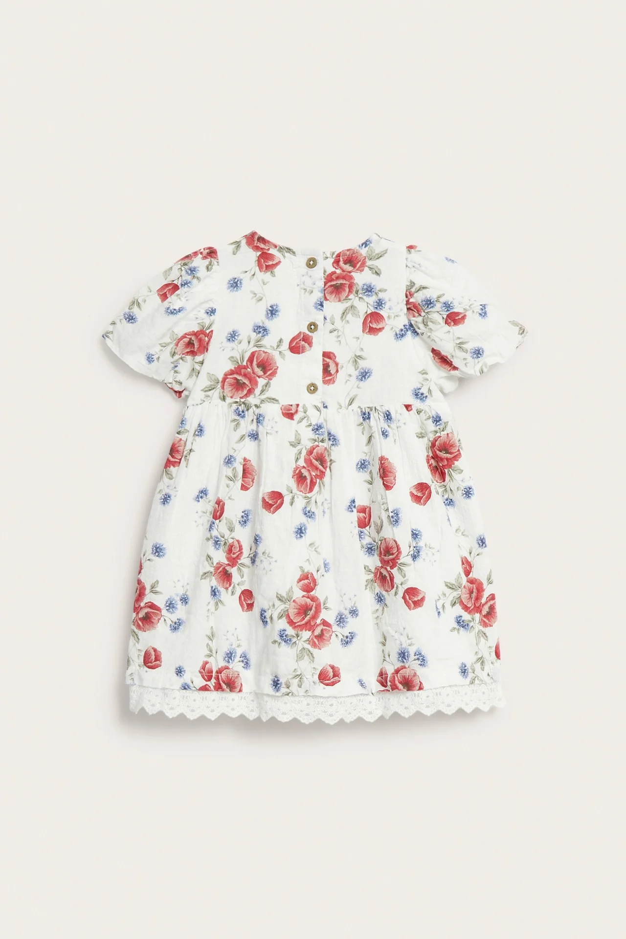 Baby white floral dress - Image 2