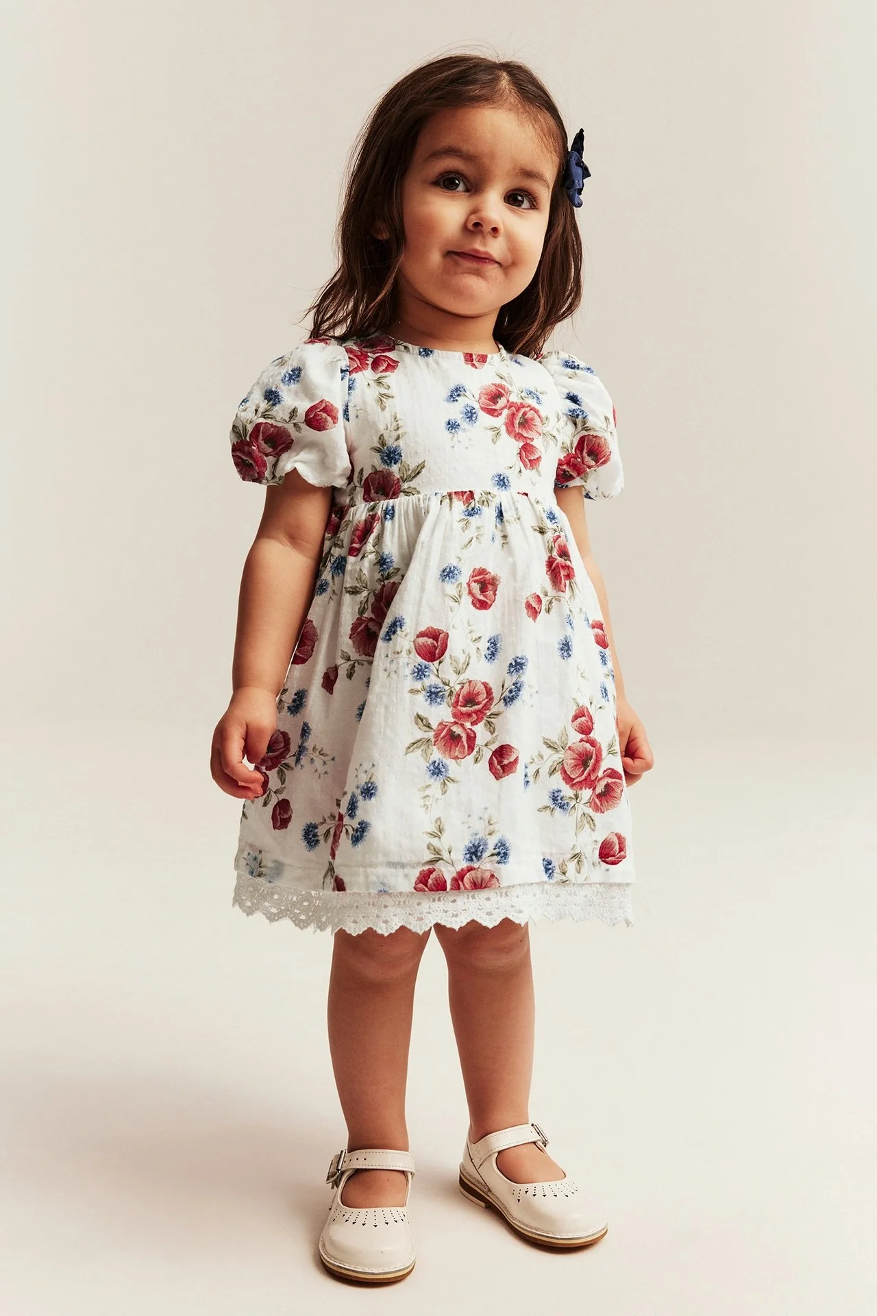 Baby white floral dress - Image 5