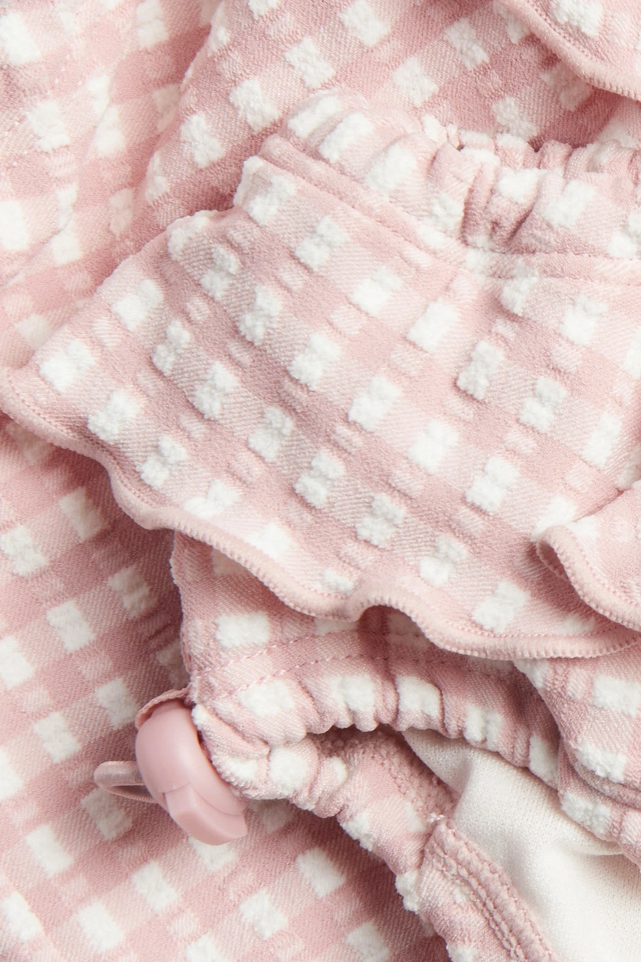 Baby pink checkered swim shorts - Image 2