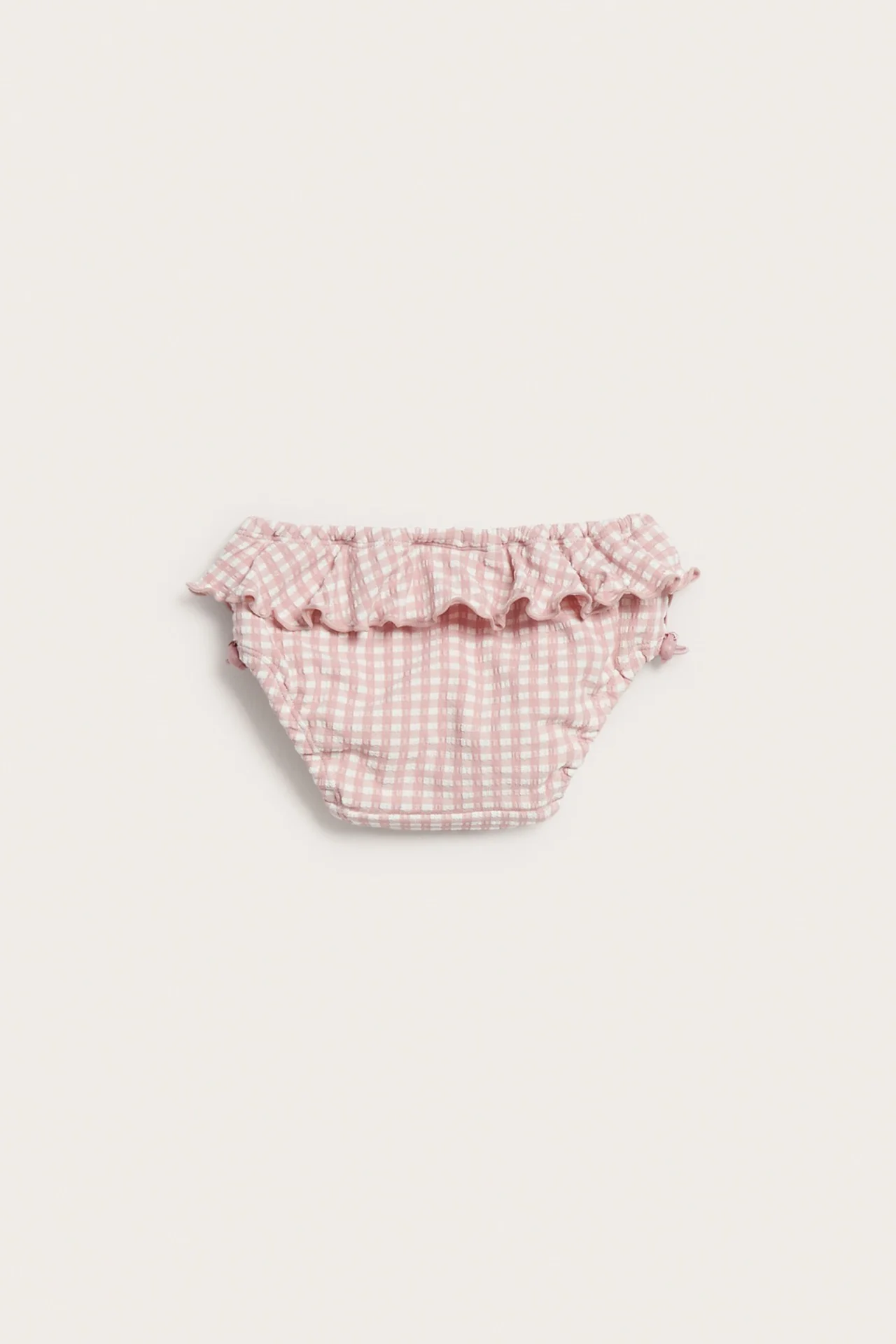 Baby pink checkered swim shorts - Image 3