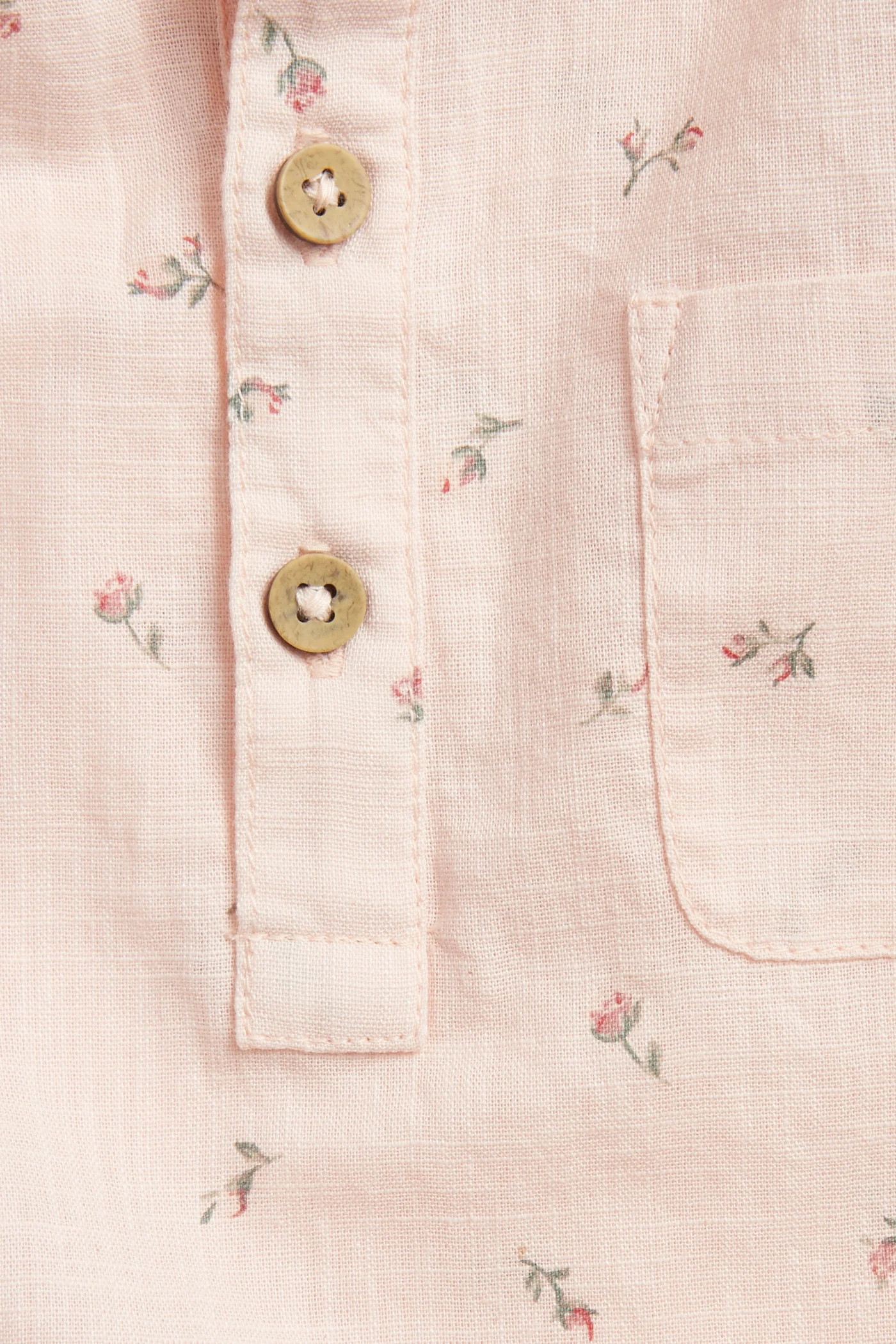 Baby pink floral short sleeve shirt - Image 3