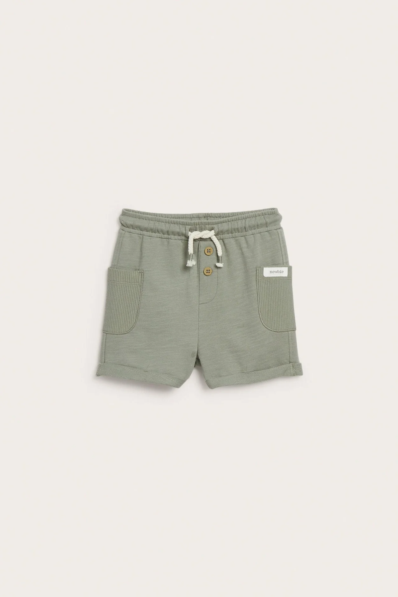Baby green slub tricot shorts - Image 2