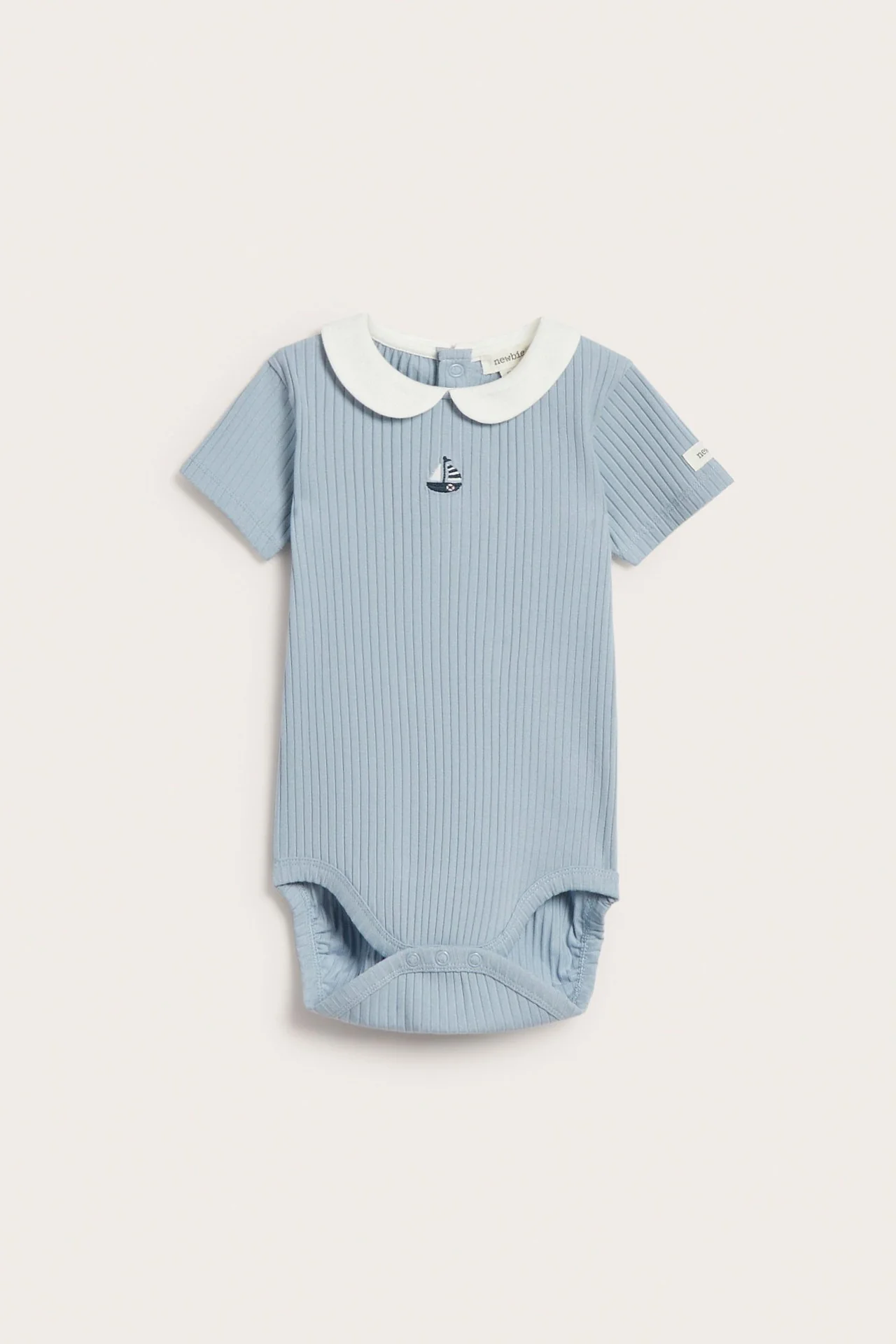 Baby blue bodysuit with sailboat - Image 2