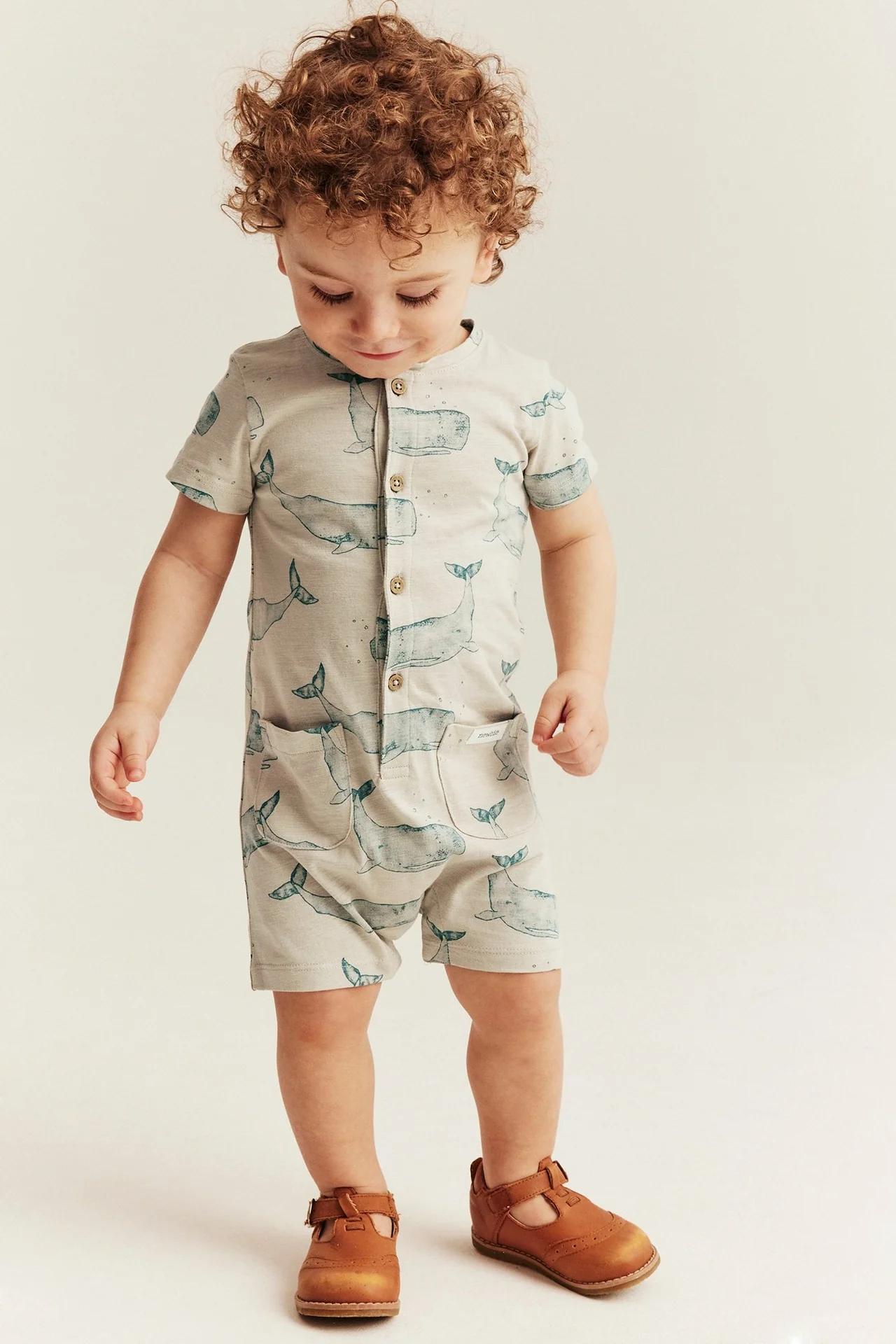 Baby whale‑print romper - Image 3