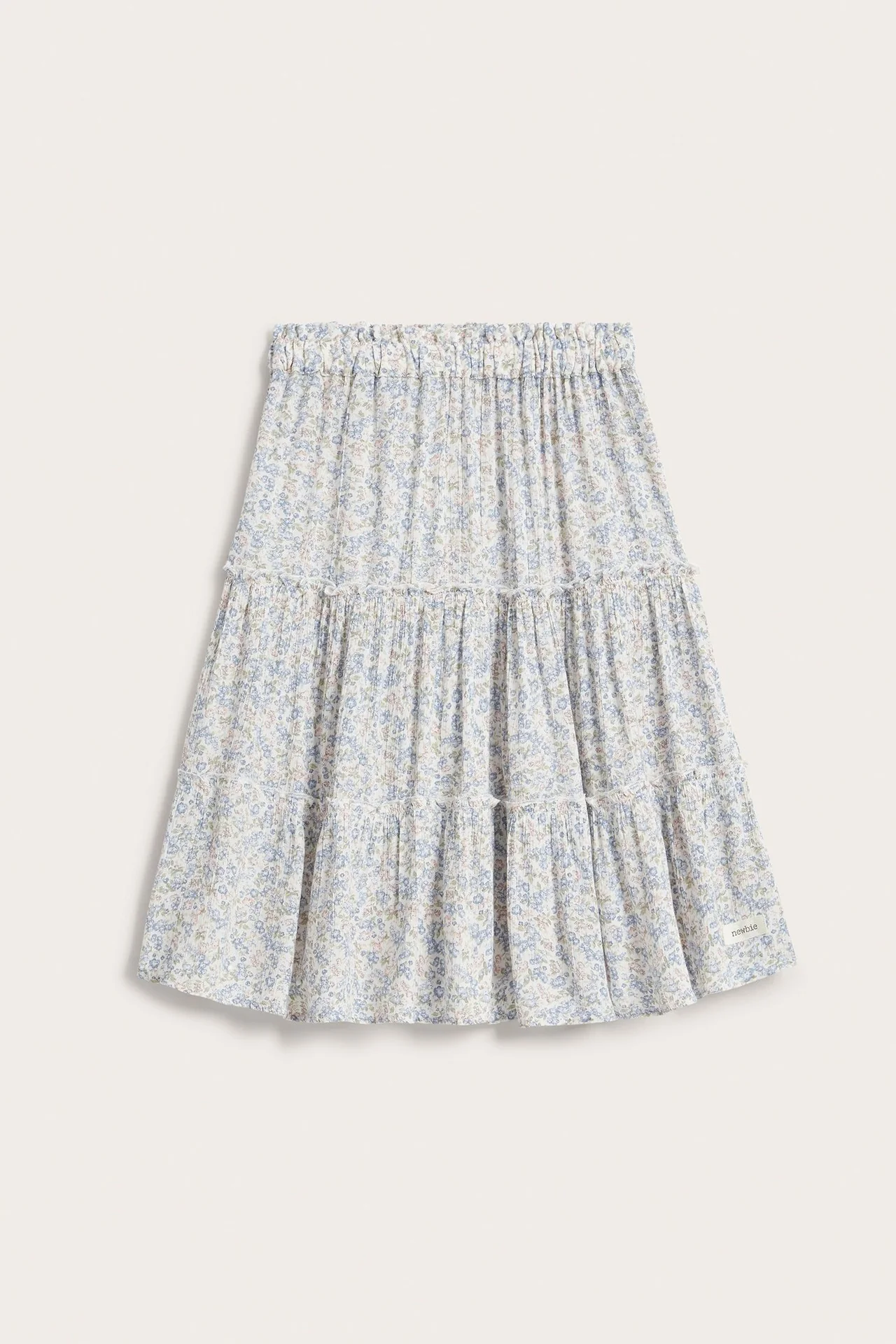 Kids white floral long skirt