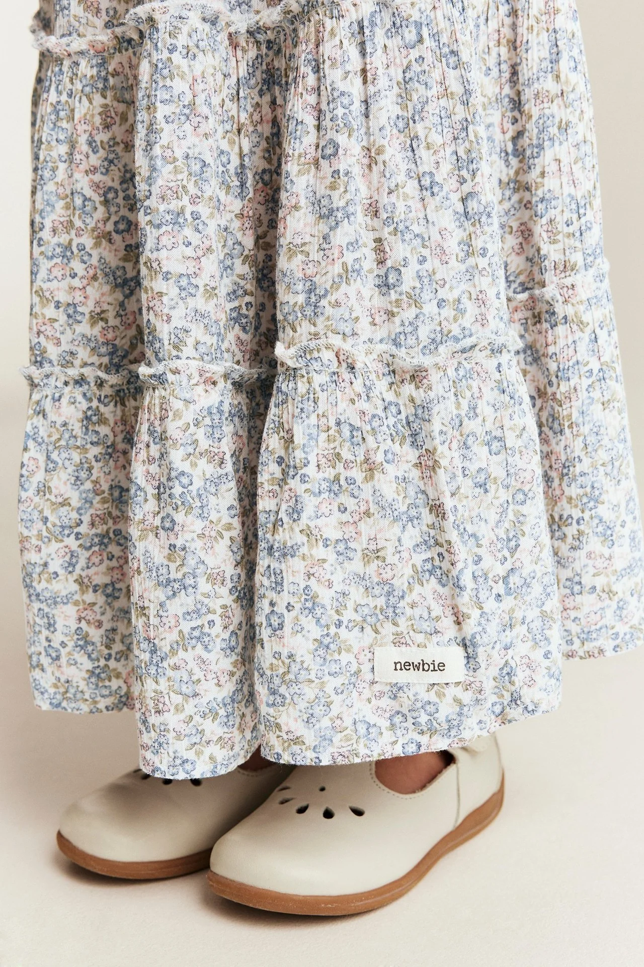 Kids white floral long skirt - Image 5
