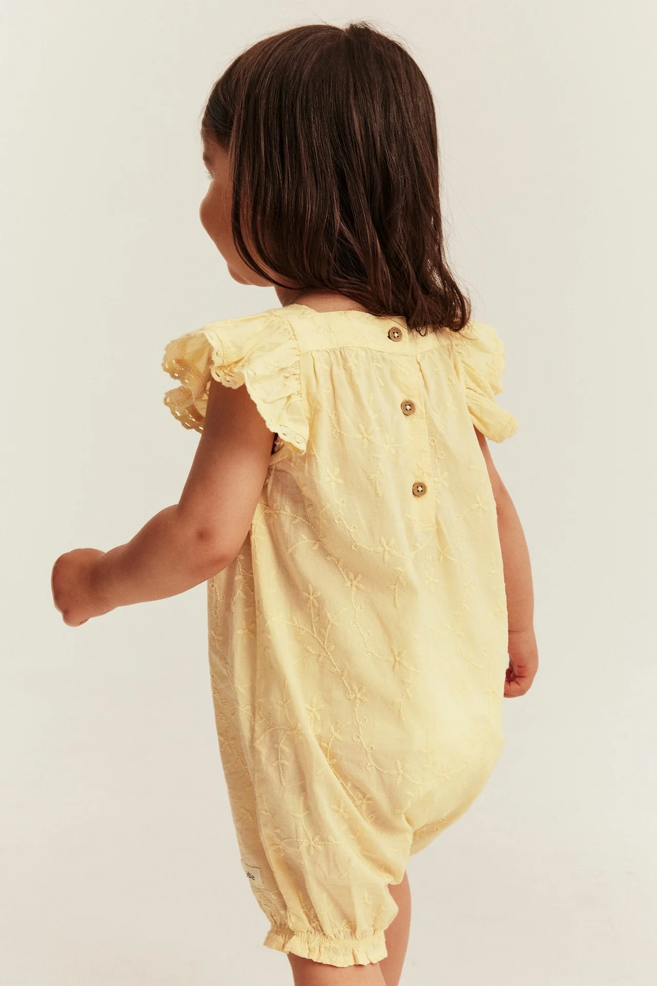 Baby embroidered woven romper - Image 3