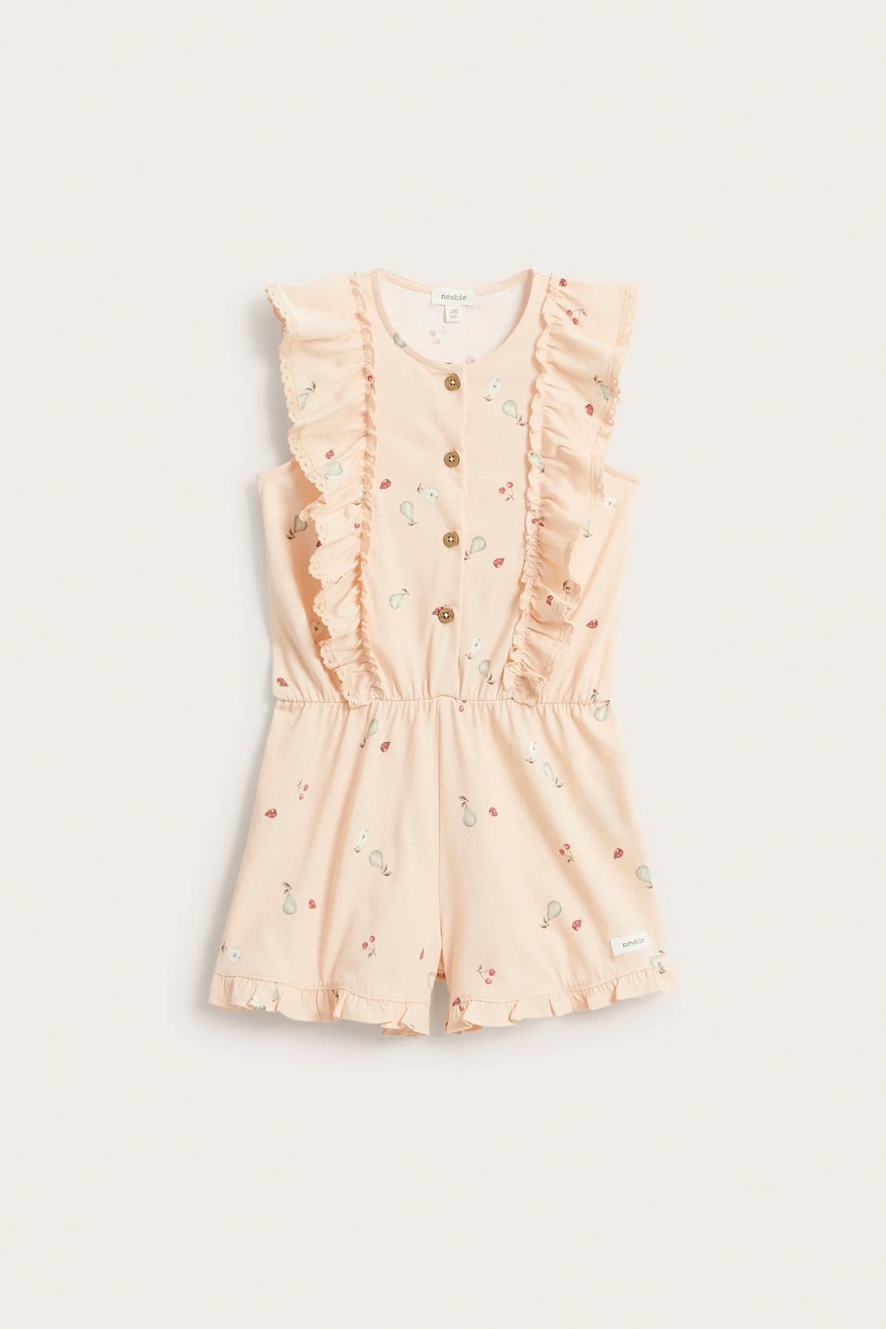 Kids orange jumpsuit with frills