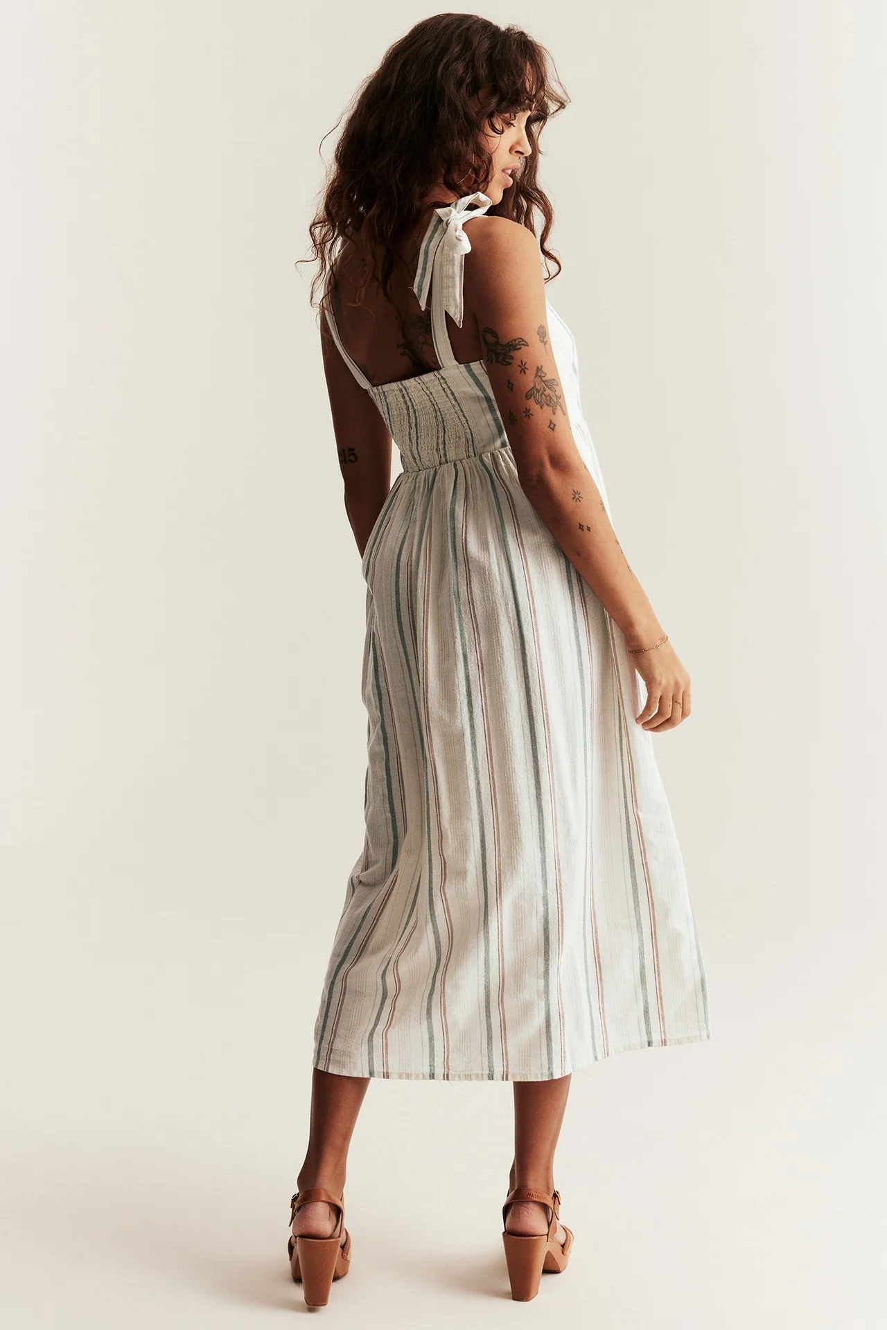 Women’s white striped dress - Image 3