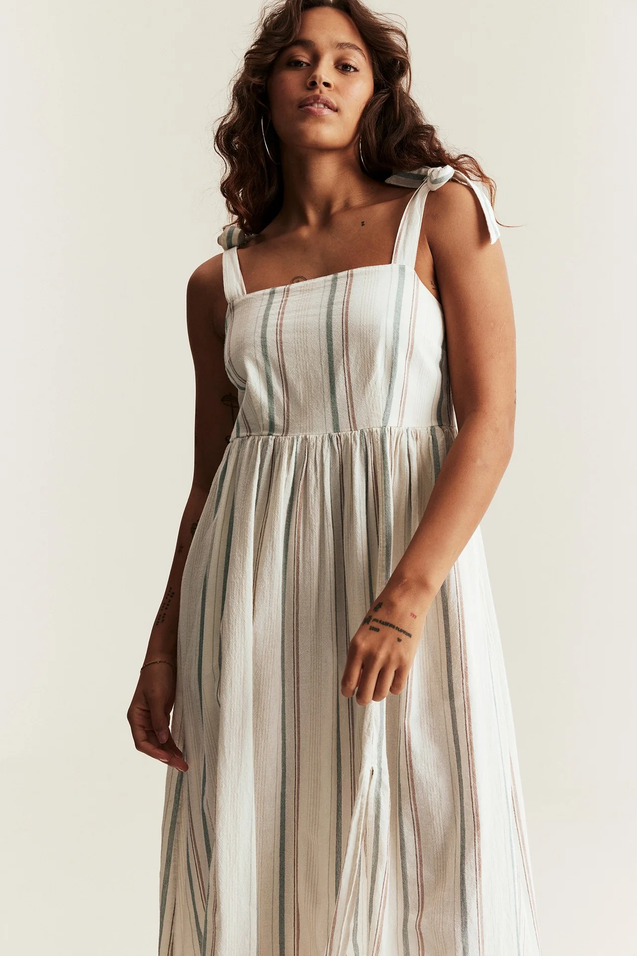 Women’s white striped dress - Image 6