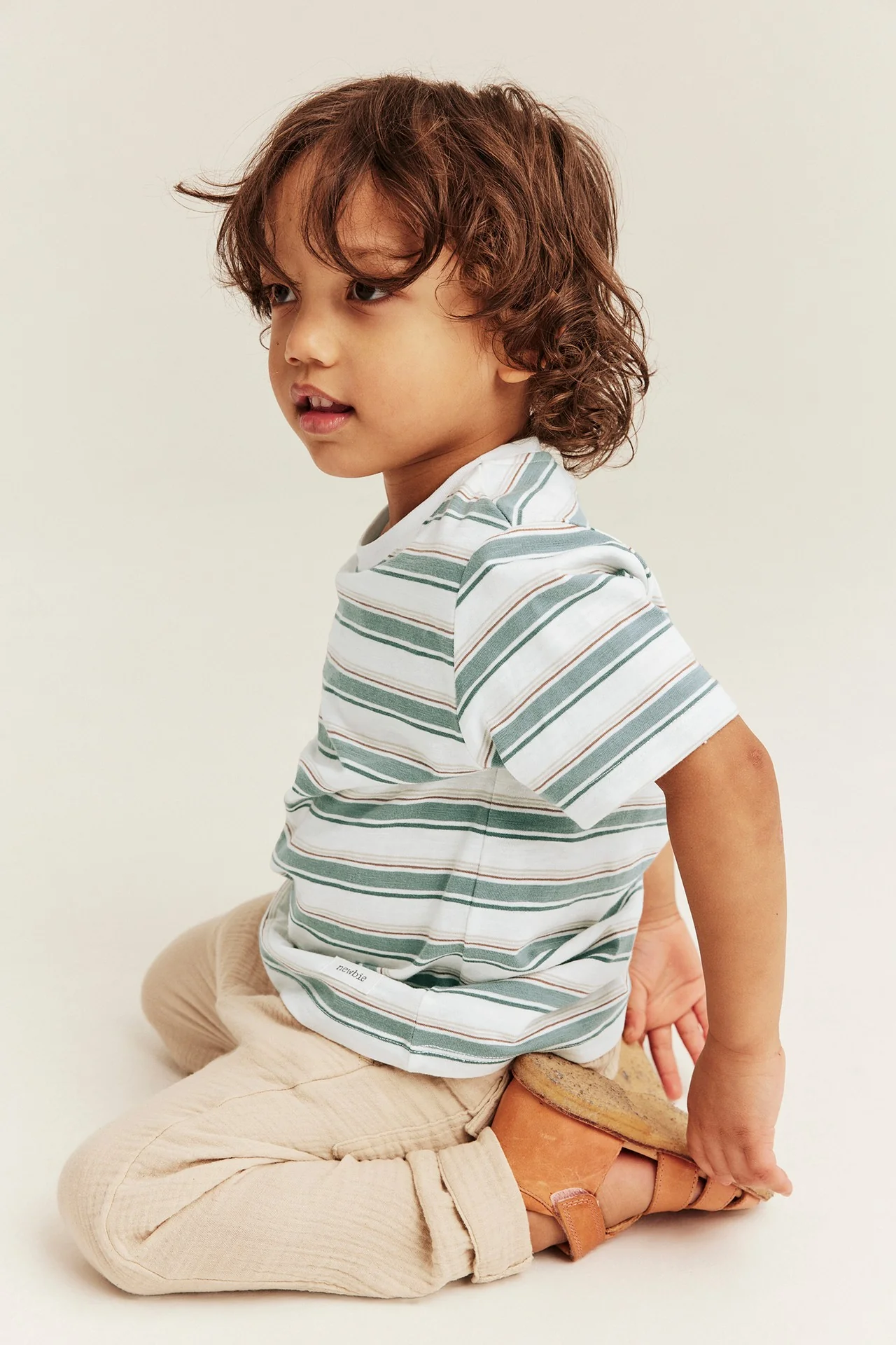 Kids striped slub tricot T-shirt - Image 3