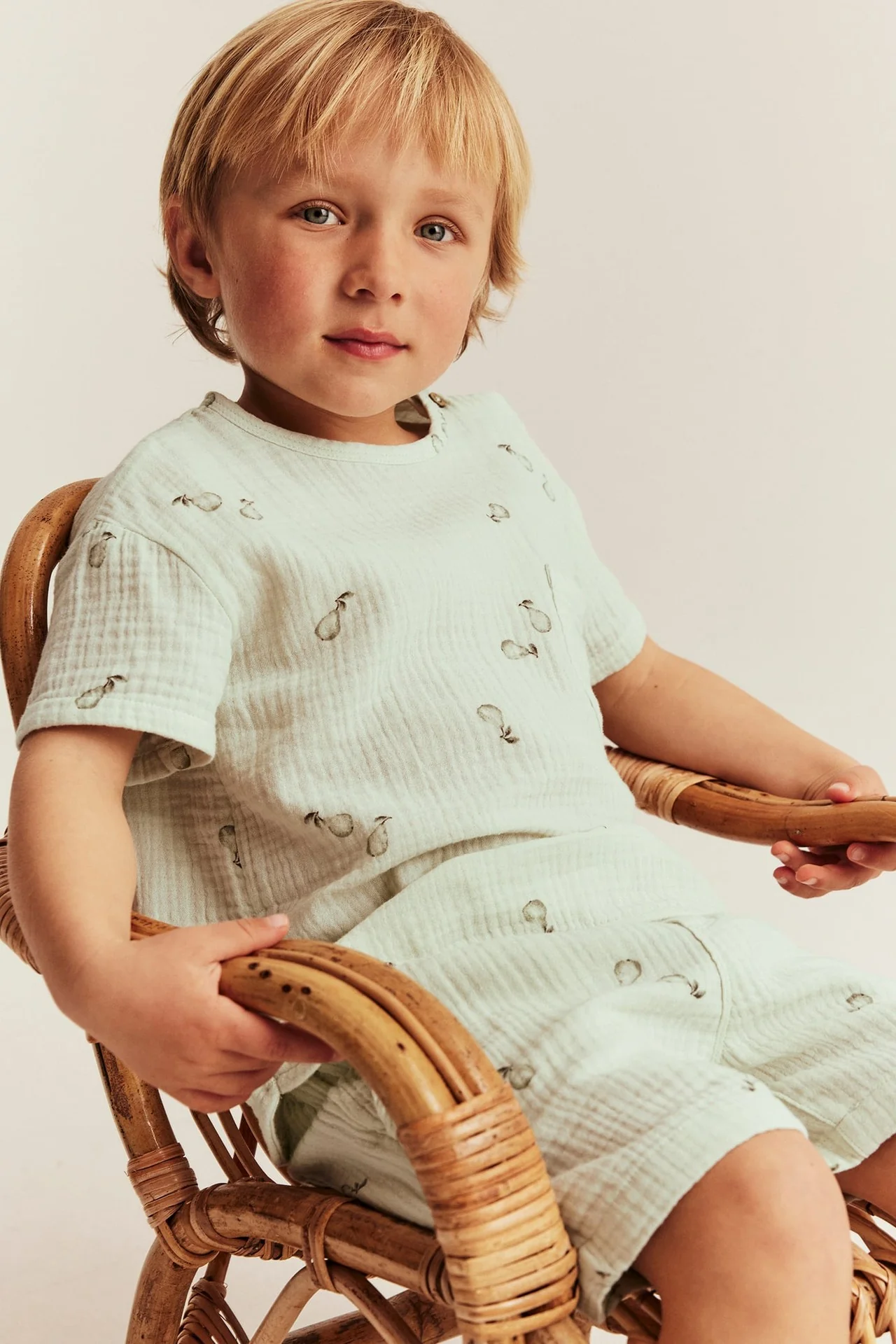 Kids pear patterned muslin top - Image 3