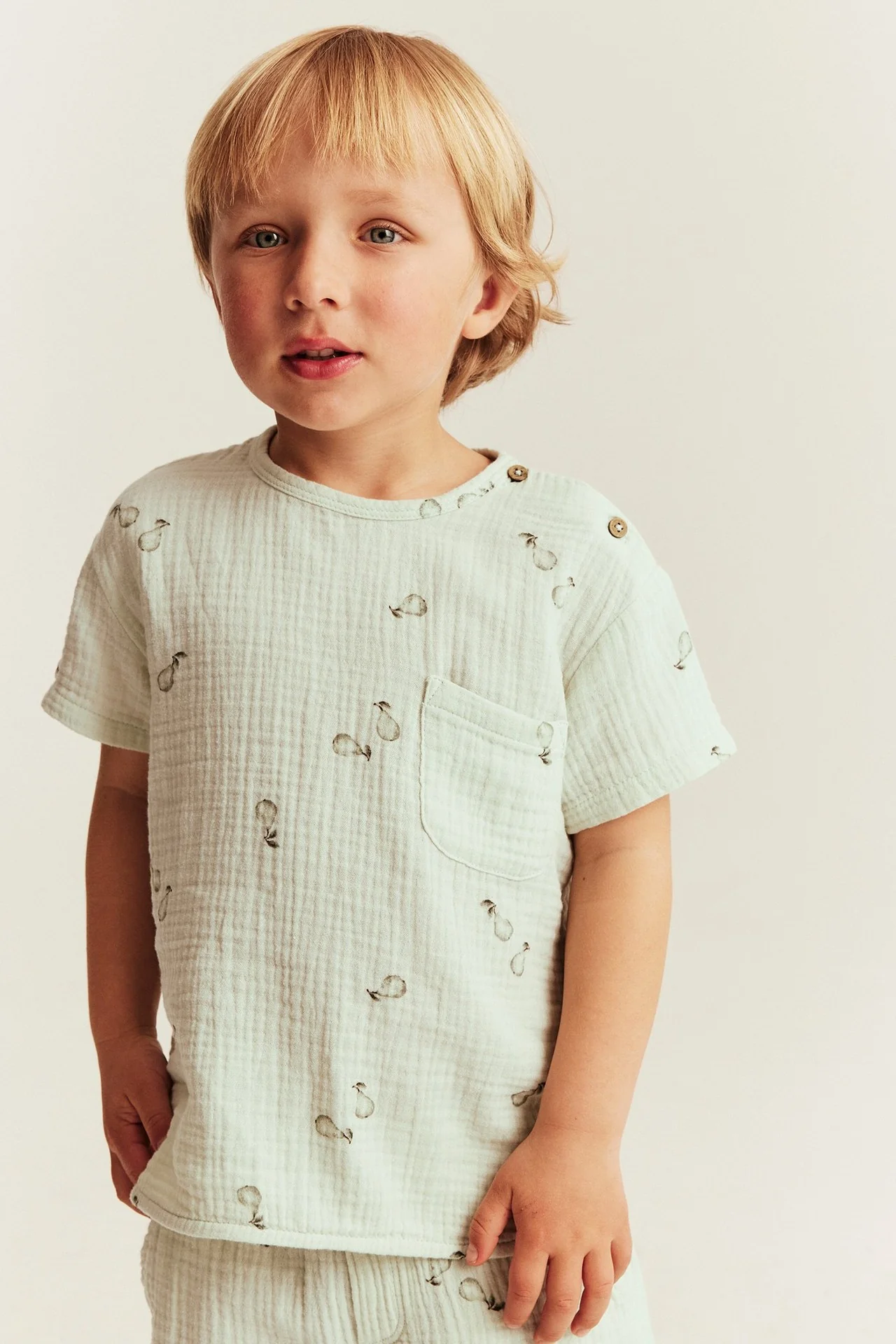 Kids pear patterned muslin top - Image 4