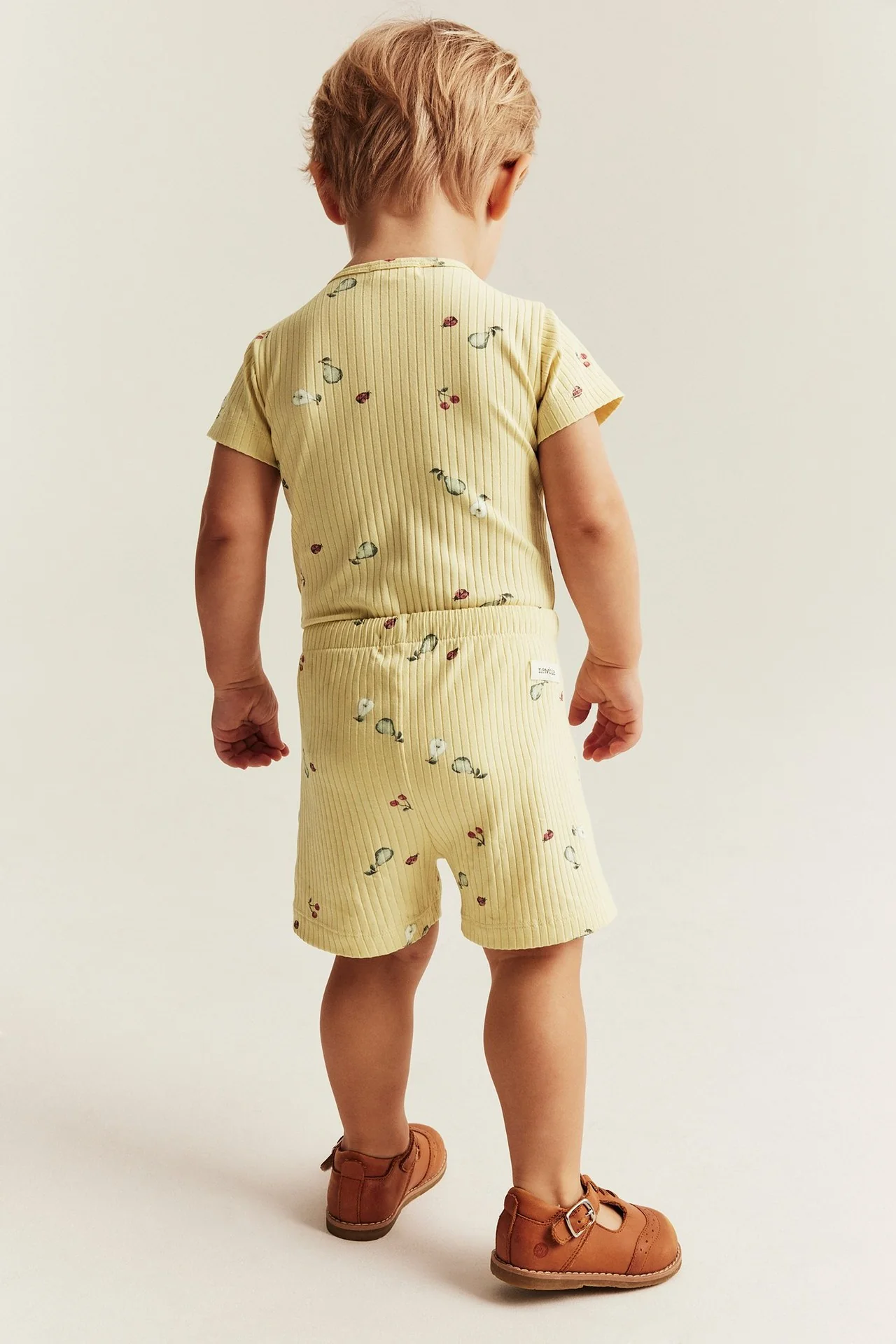 Baby yellow ribbed 2-piece set - Image 3