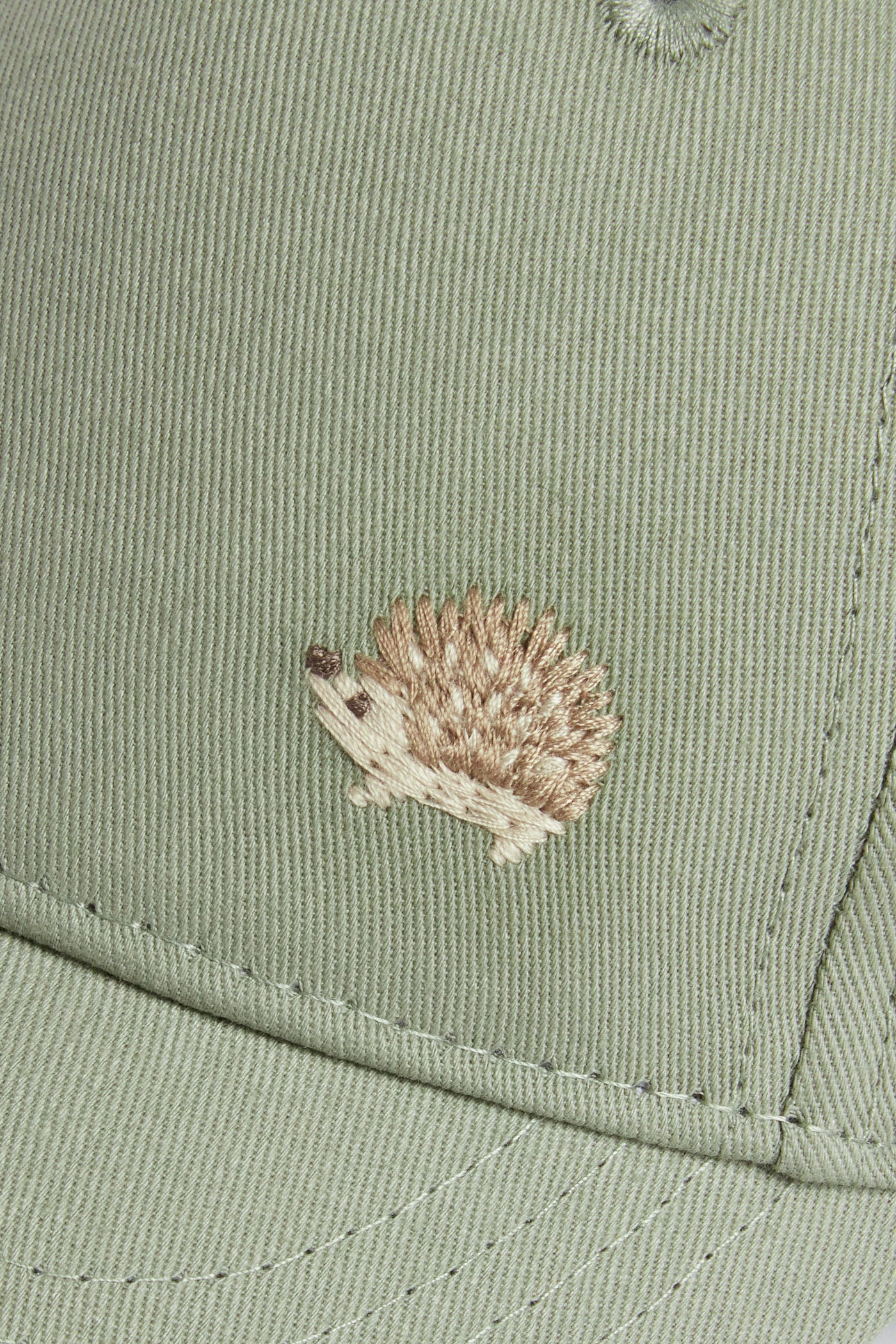Baby & kids’ green cap with hedgehog embroidery - Image 2